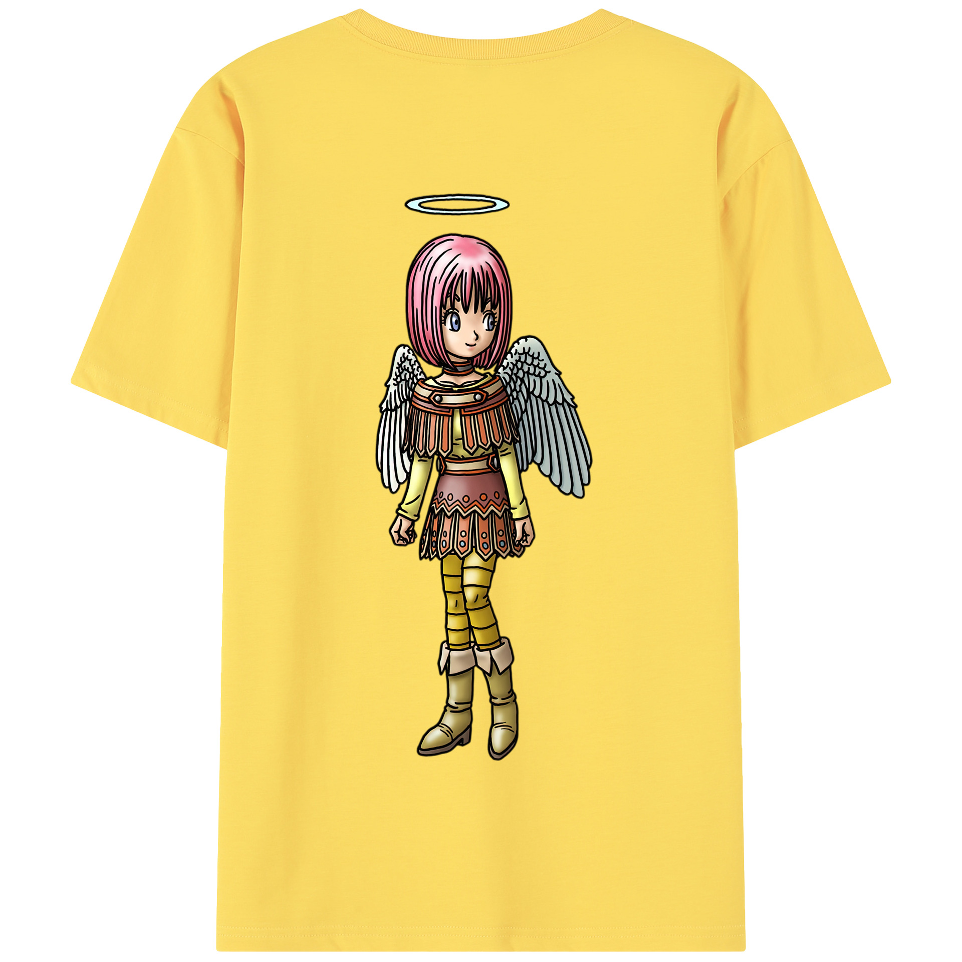 （画像用） ドラゴンクエスト Doragon Kuesuto Dragon Quest 綿100％半袖Tシャツ（背面プリント）