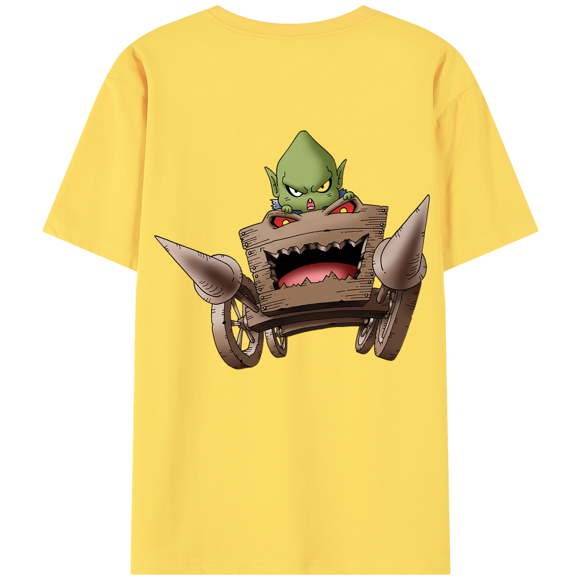 （画像用） ドラゴンクエスト Doragon Kuesuto Dragon Quest 綿100％半袖Tシャツ（背面プリント）