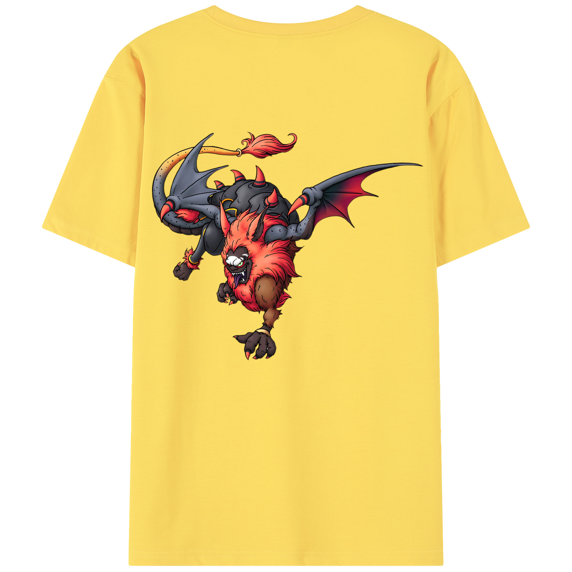 （画像用） ドラゴンクエスト Doragon Kuesuto Dragon Quest 綿100％半袖Tシャツ（背面プリント）
