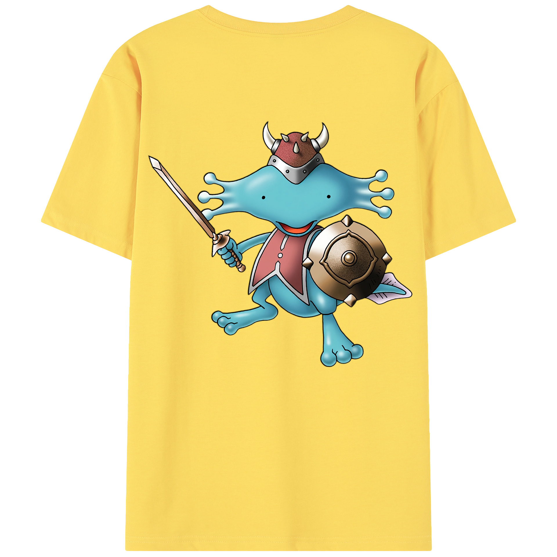 （画像用） ドラゴンクエスト Doragon Kuesuto Dragon Quest 綿100％半袖Tシャツ（背面プリント）
