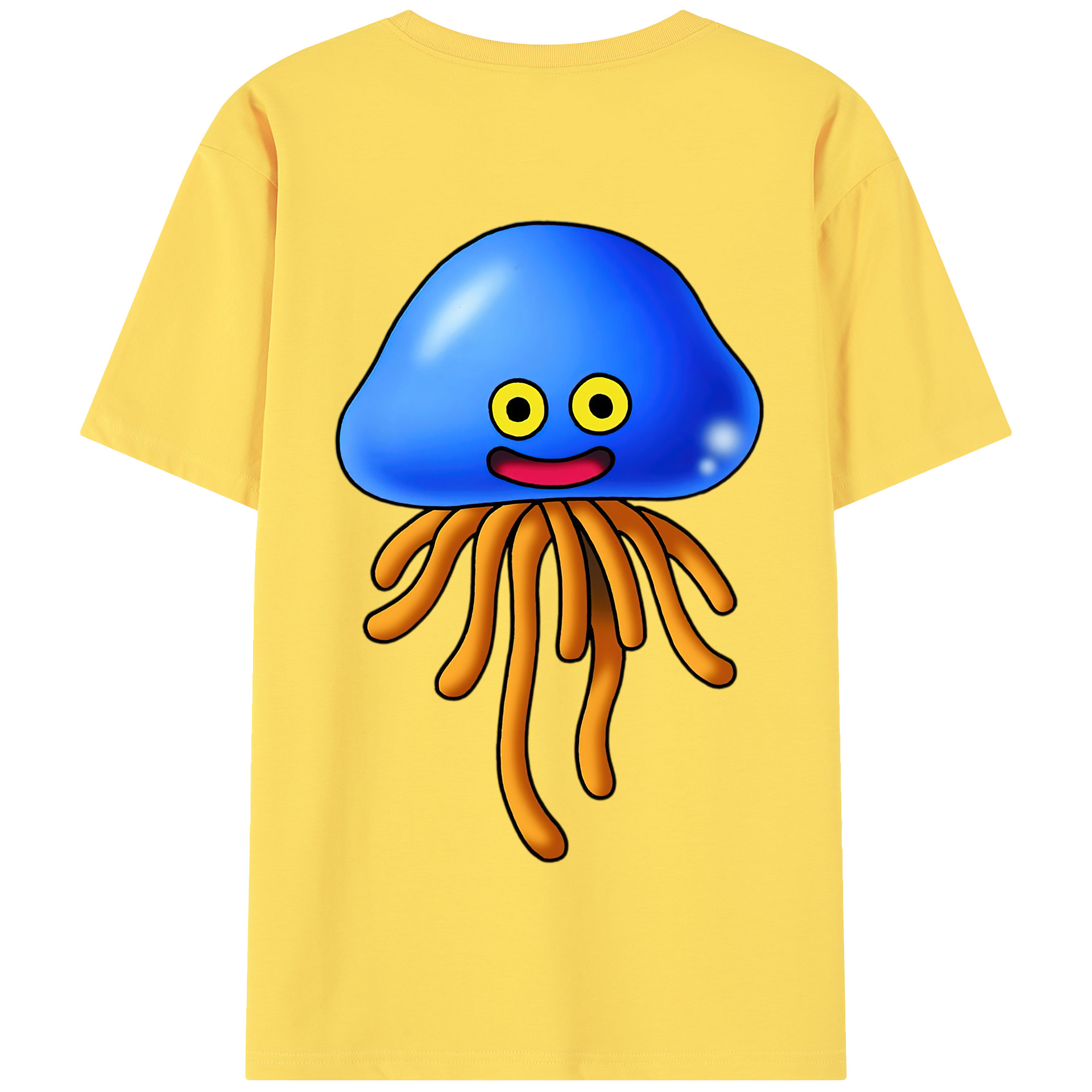 （画像用） ドラゴンクエスト Doragon Kuesuto Dragon Quest 綿100％半袖Tシャツ（背面プリント）