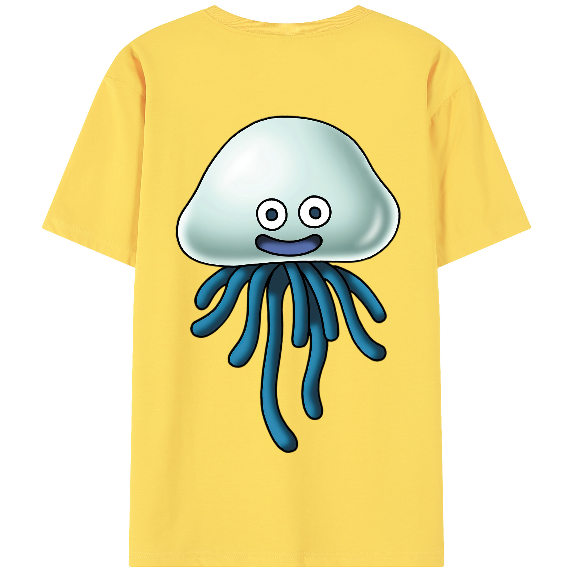 （画像用） ドラゴンクエスト Doragon Kuesuto Dragon Quest 綿100％半袖Tシャツ（背面プリント）
