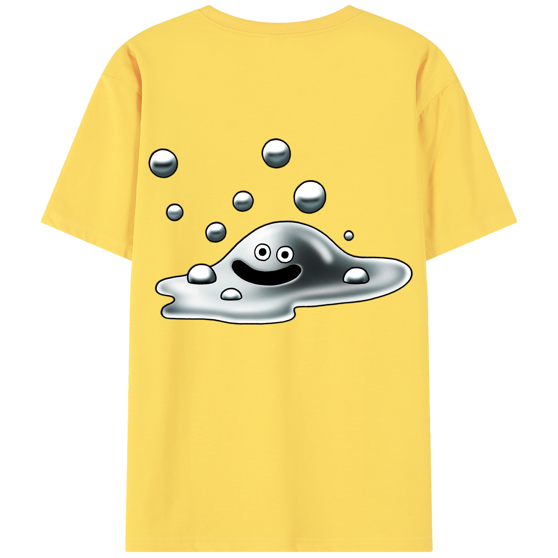（画像用） ドラゴンクエスト Doragon Kuesuto Dragon Quest 綿100％半袖Tシャツ（背面プリント）