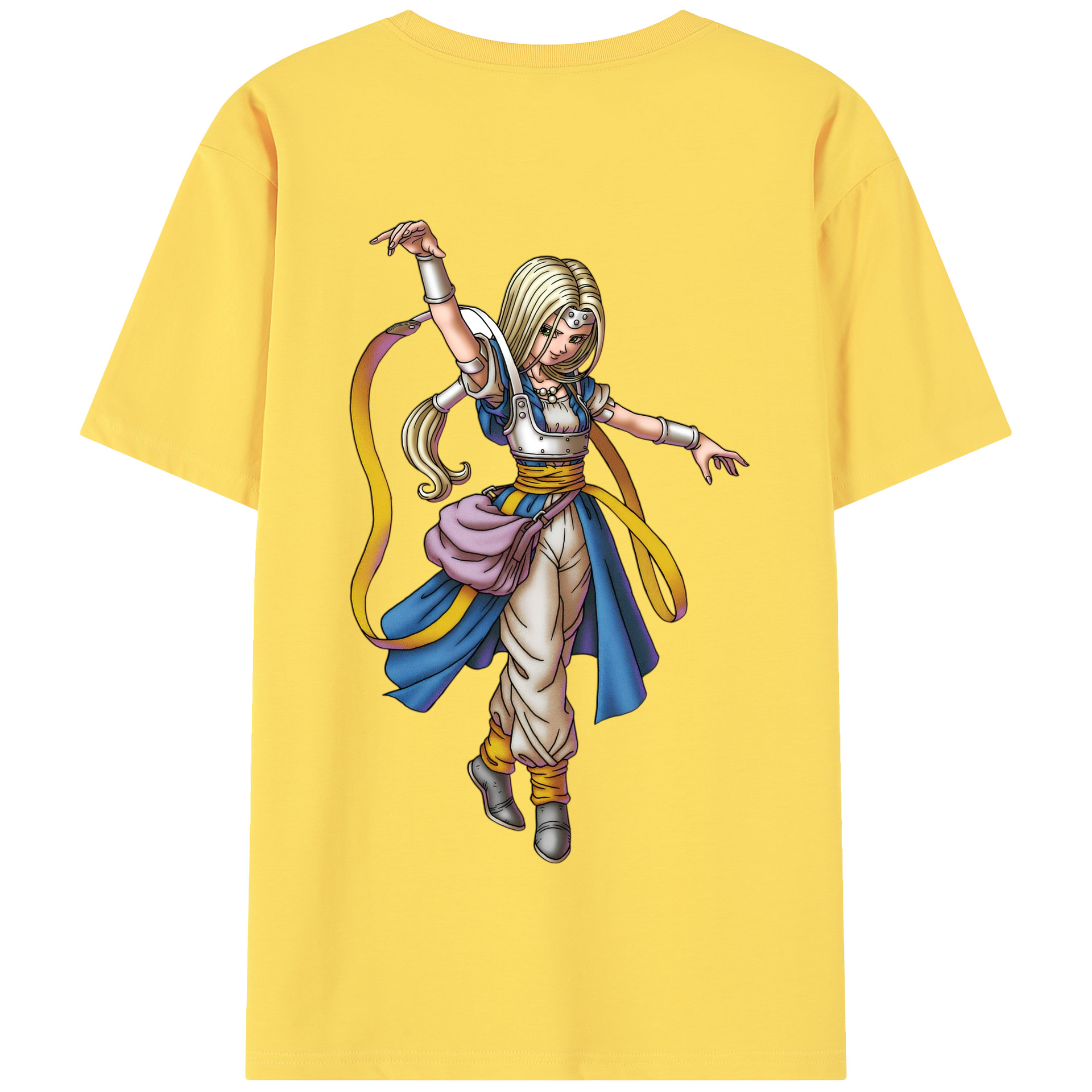 （画像用） ドラゴンクエスト Doragon Kuesuto Dragon Quest 綿100％半袖Tシャツ（背面プリント）