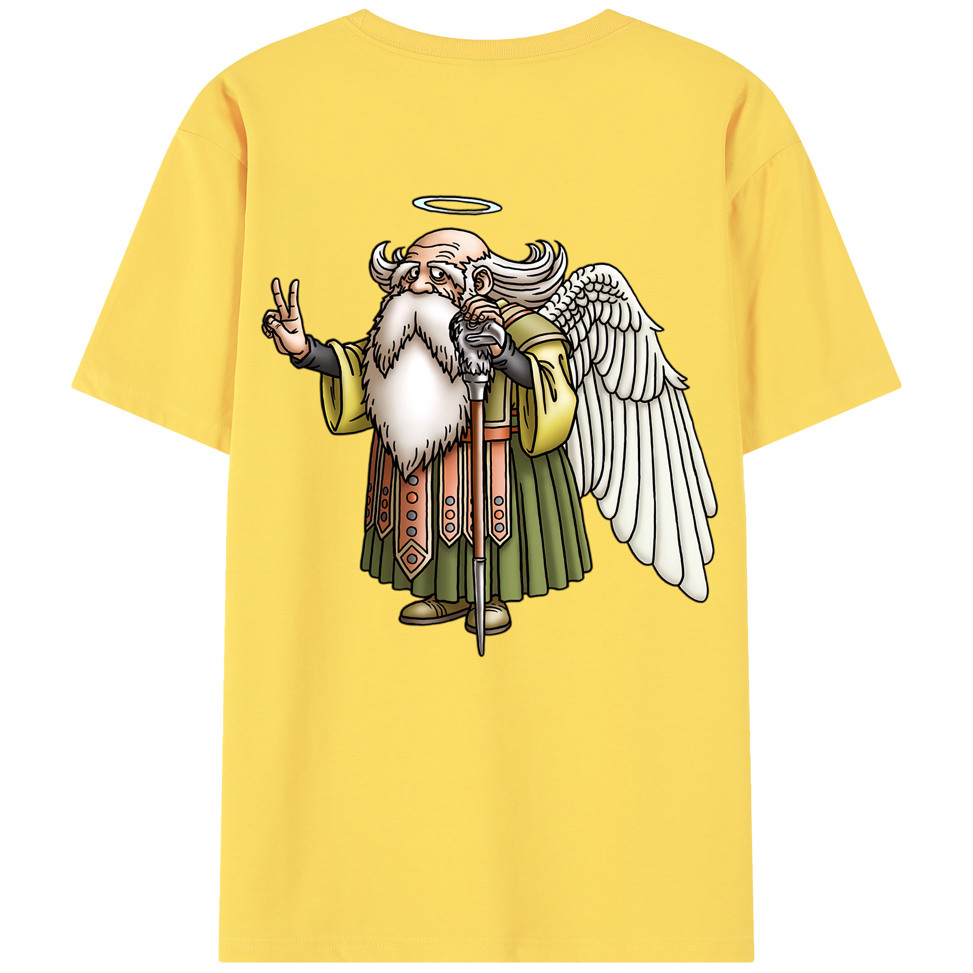 （画像用） ドラゴンクエスト Doragon Kuesuto Dragon Quest 綿100％半袖Tシャツ（背面プリント）