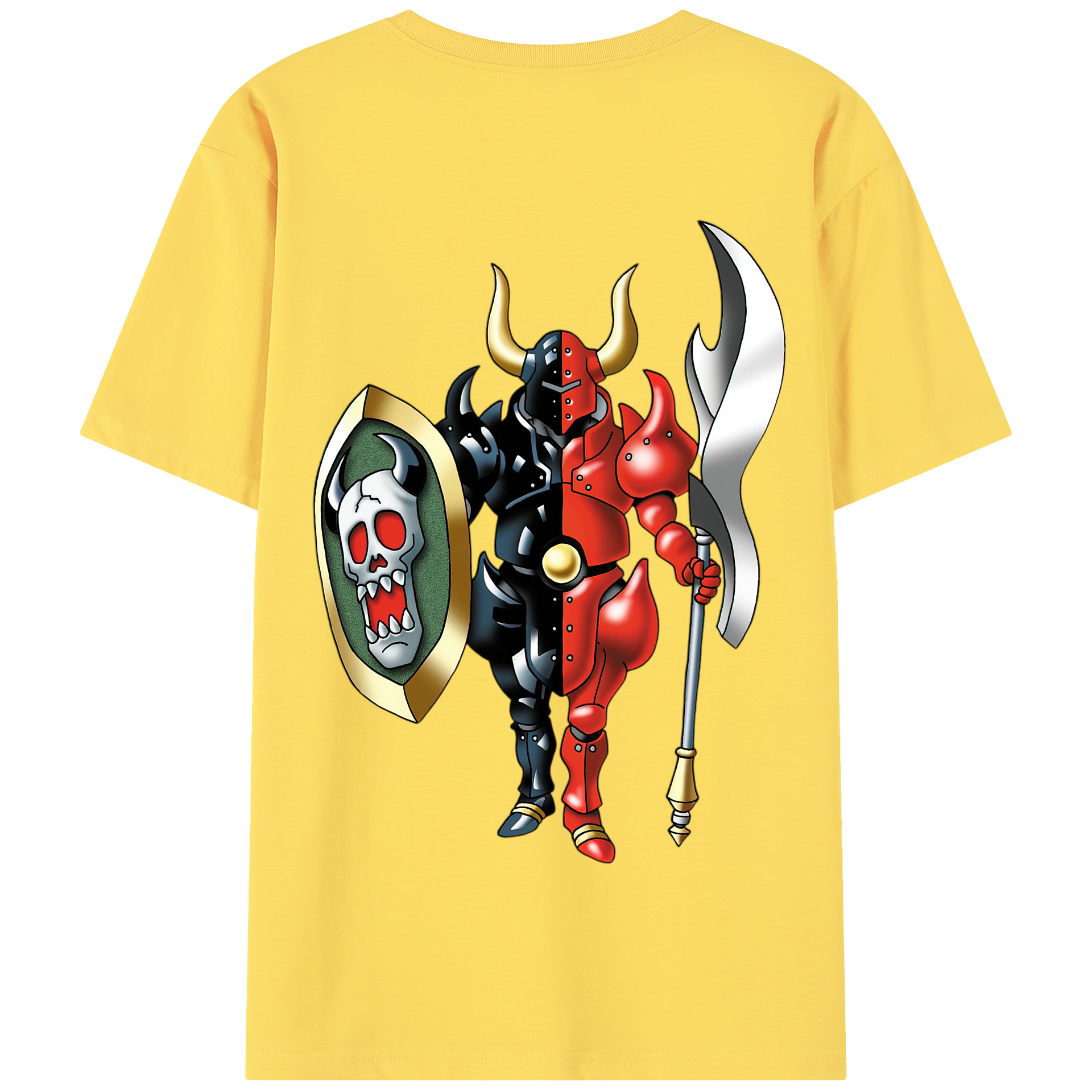 （画像用） ドラゴンクエスト Doragon Kuesuto Dragon Quest 綿100％半袖Tシャツ（背面プリント）