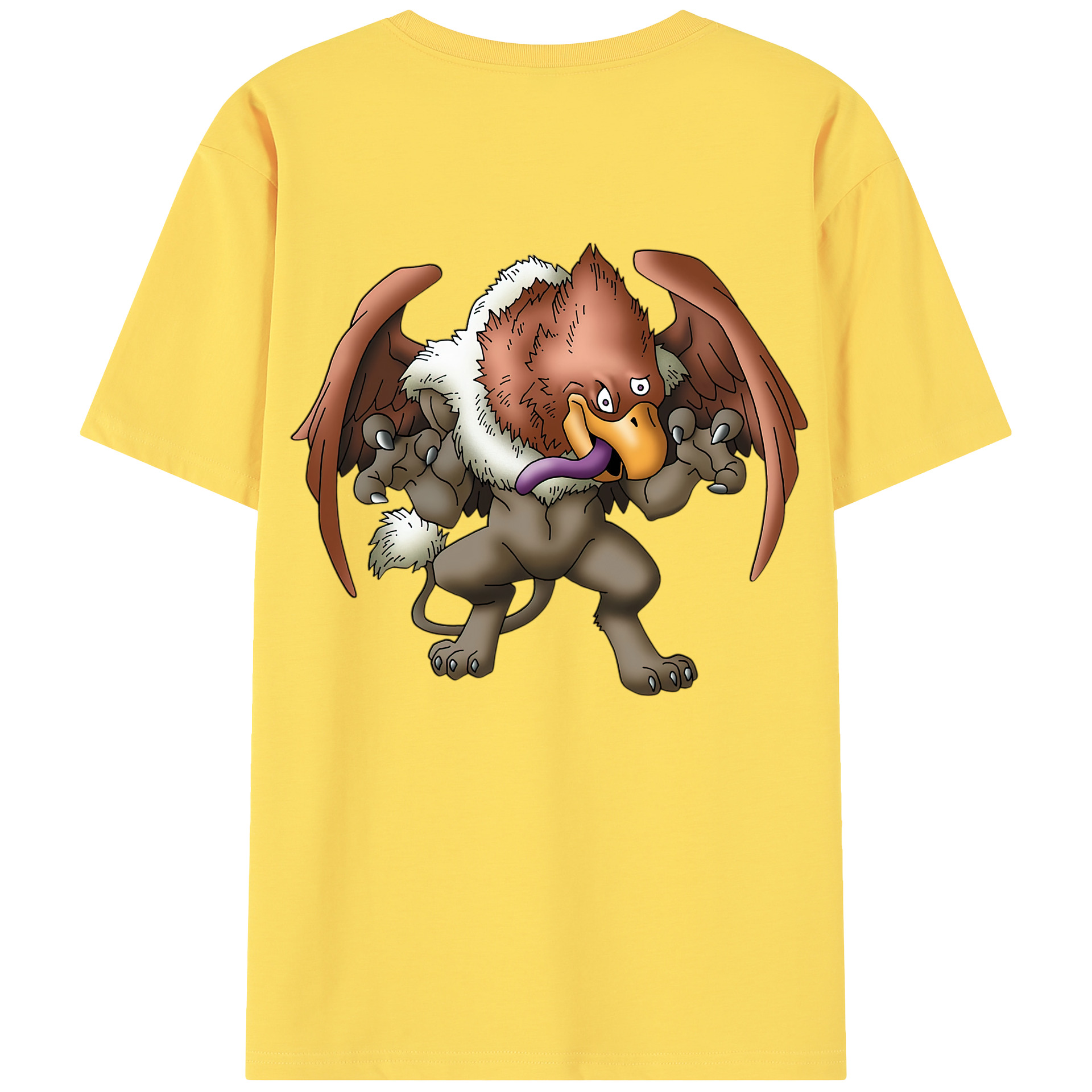 （画像用） ドラゴンクエスト Doragon Kuesuto Dragon Quest 綿100％半袖Tシャツ（背面プリント）