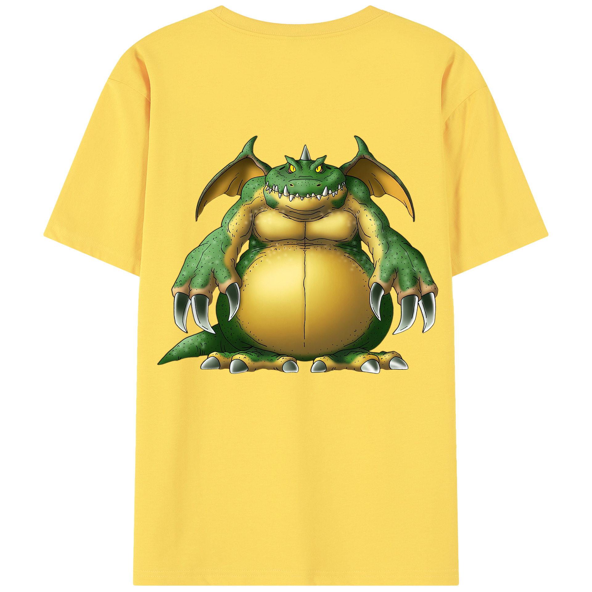 （画像用） ドラゴンクエスト Doragon Kuesuto Dragon Quest 綿100％半袖Tシャツ（背面プリント）