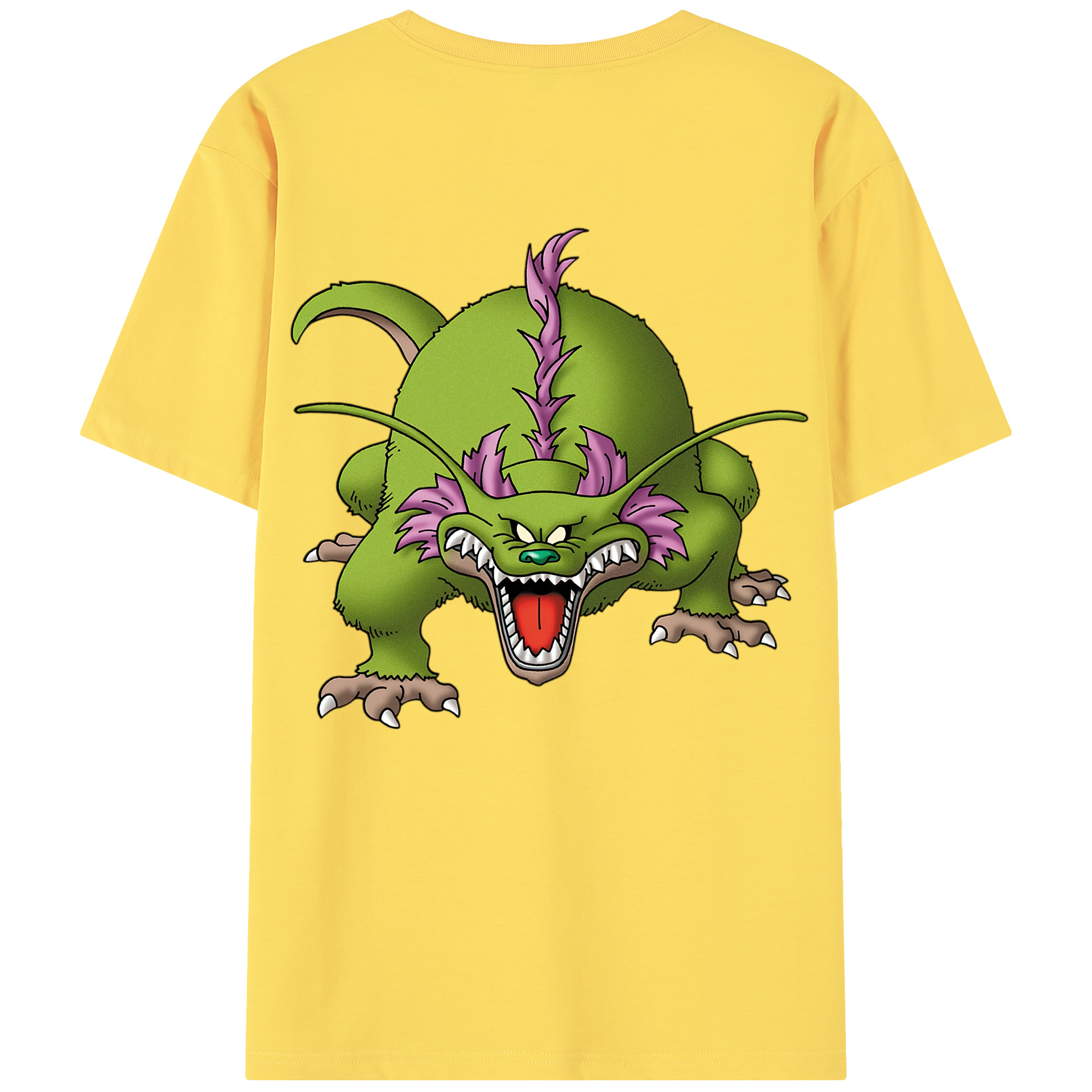 （画像用） ドラゴンクエスト Doragon Kuesuto Dragon Quest 綿100％半袖Tシャツ（背面プリント）