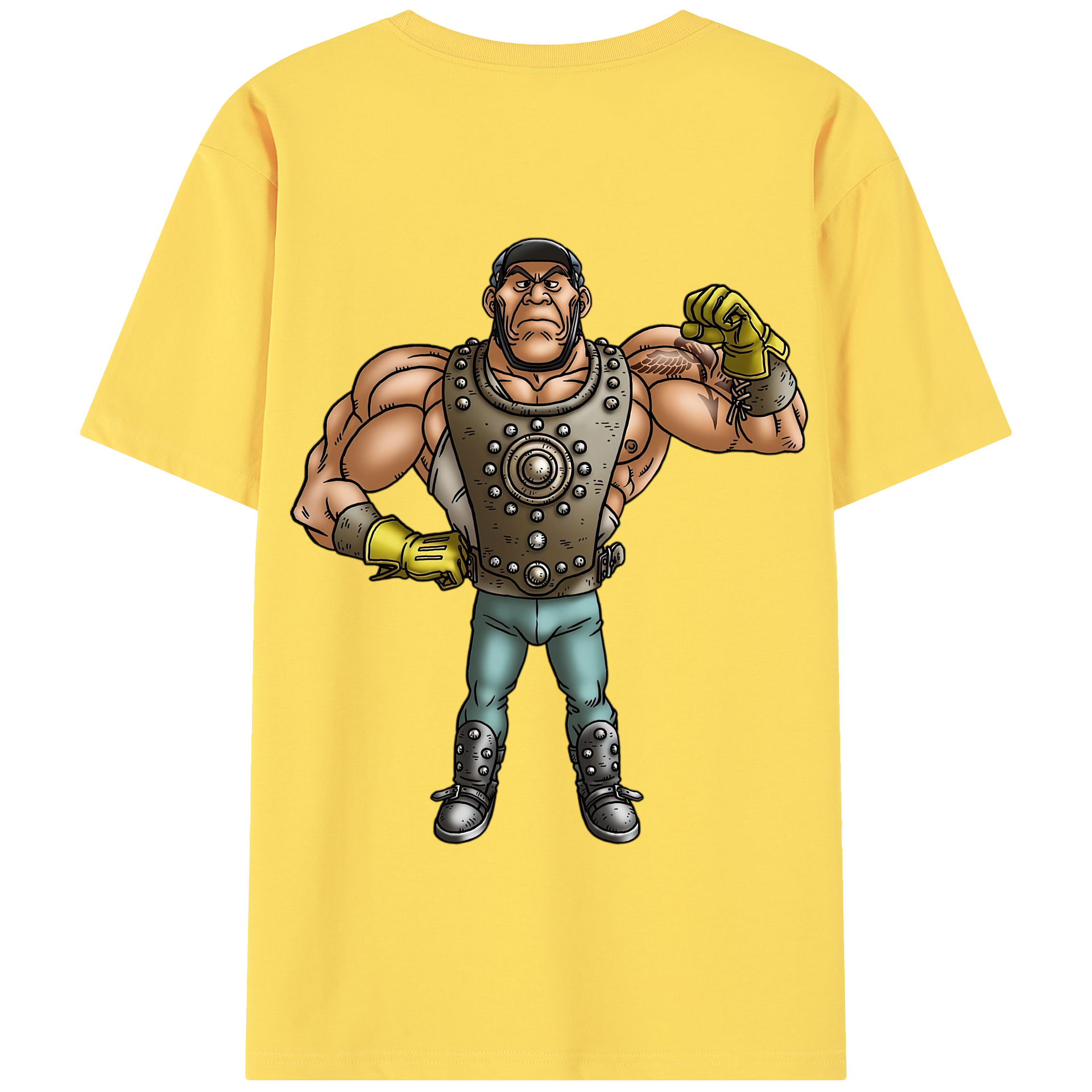 （画像用） ドラゴンクエスト Doragon Kuesuto Dragon Quest 綿100％半袖Tシャツ（背面プリント）