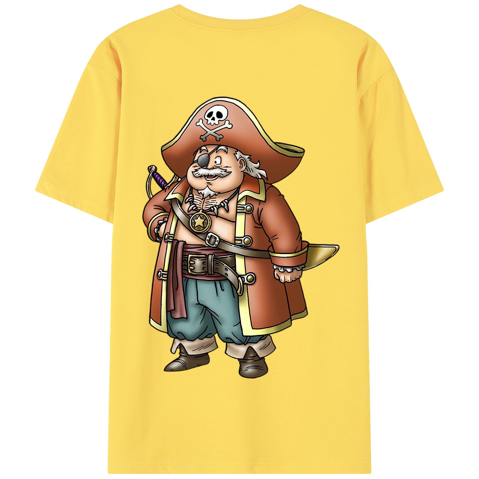 （画像用） ドラゴンクエスト Doragon Kuesuto Dragon Quest 綿100％半袖Tシャツ（背面プリント）