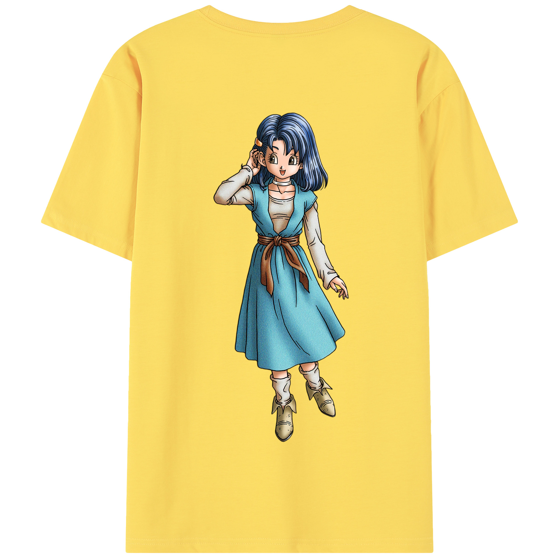 （画像用） ドラゴンクエスト Doragon Kuesuto Dragon Quest 綿100％半袖Tシャツ（背面プリント）