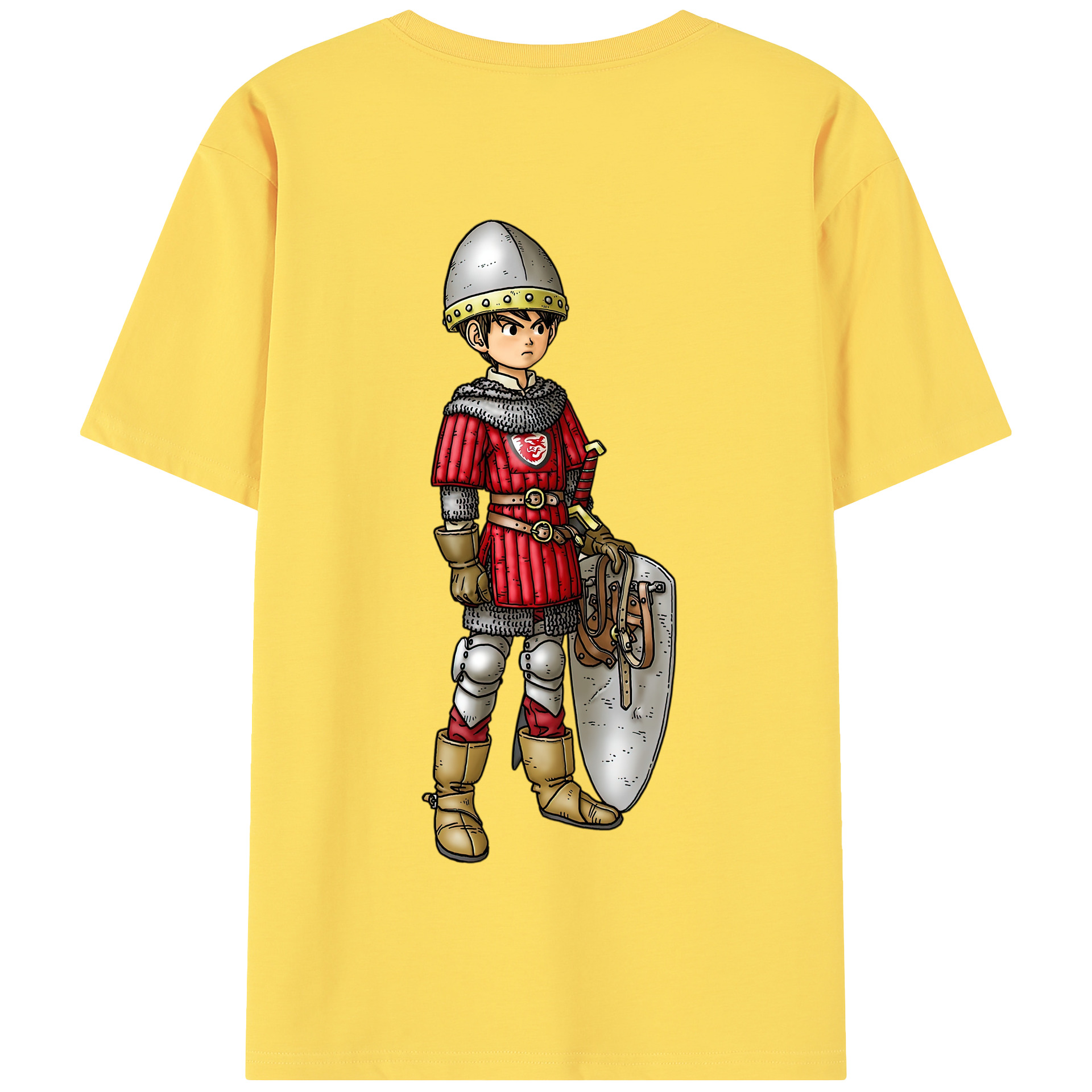 （画像用） ドラゴンクエスト Doragon Kuesuto Dragon Quest 綿100％半袖Tシャツ（背面プリント）