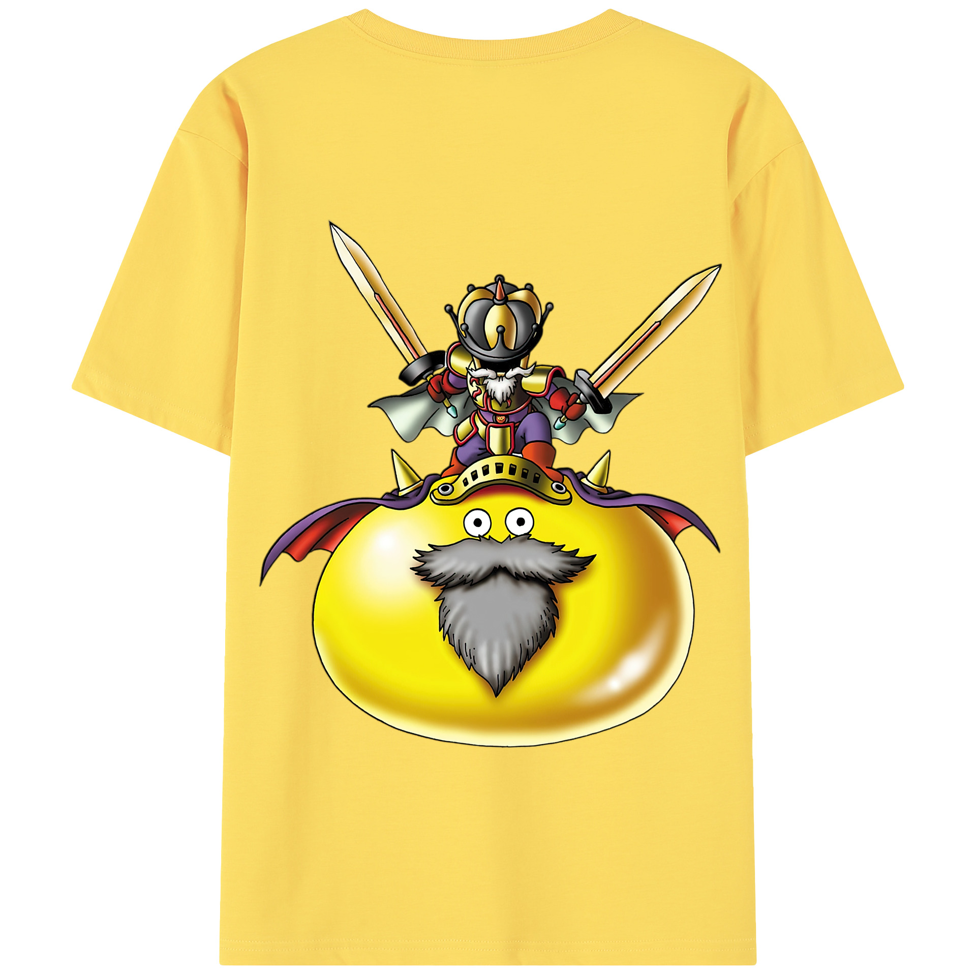 （画像用） ドラゴンクエスト Doragon Kuesuto Dragon Quest 綿100％半袖Tシャツ（背面プリント）