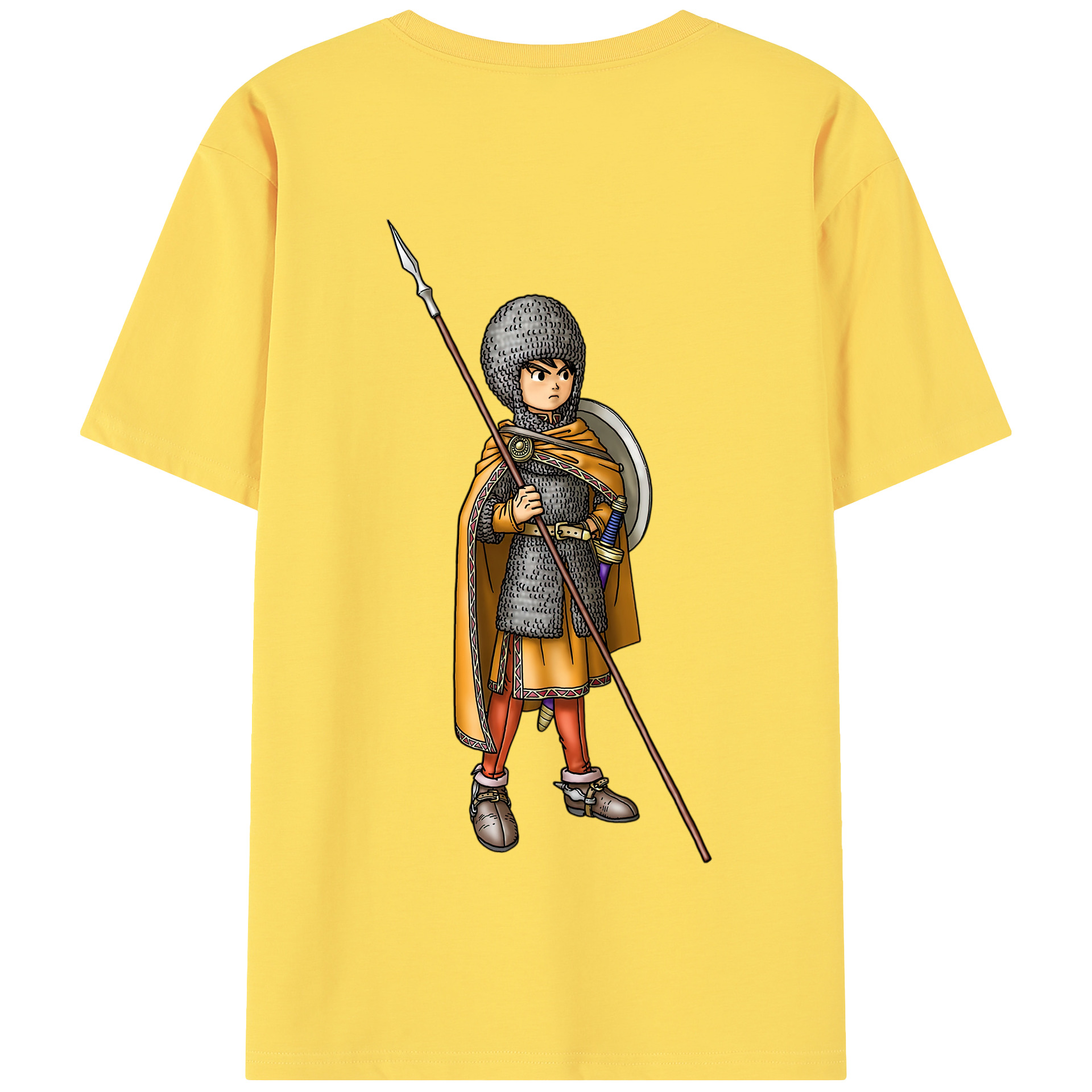 （画像用） ドラゴンクエスト Doragon Kuesuto Dragon Quest 綿100％半袖Tシャツ（背面プリント）