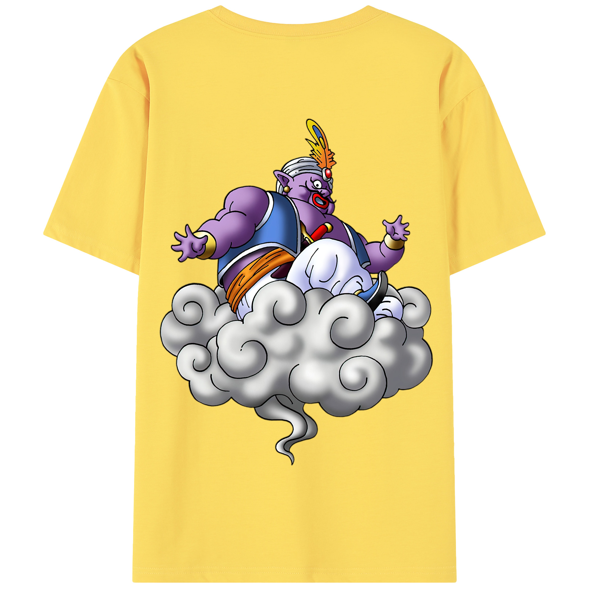 （画像用） ドラゴンクエスト Doragon Kuesuto Dragon Quest 綿100％半袖Tシャツ（背面プリント）
