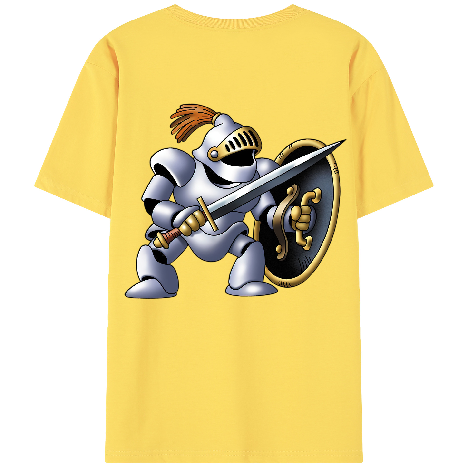 （画像用） ドラゴンクエスト Doragon Kuesuto Dragon Quest 綿100％半袖Tシャツ（背面プリント）