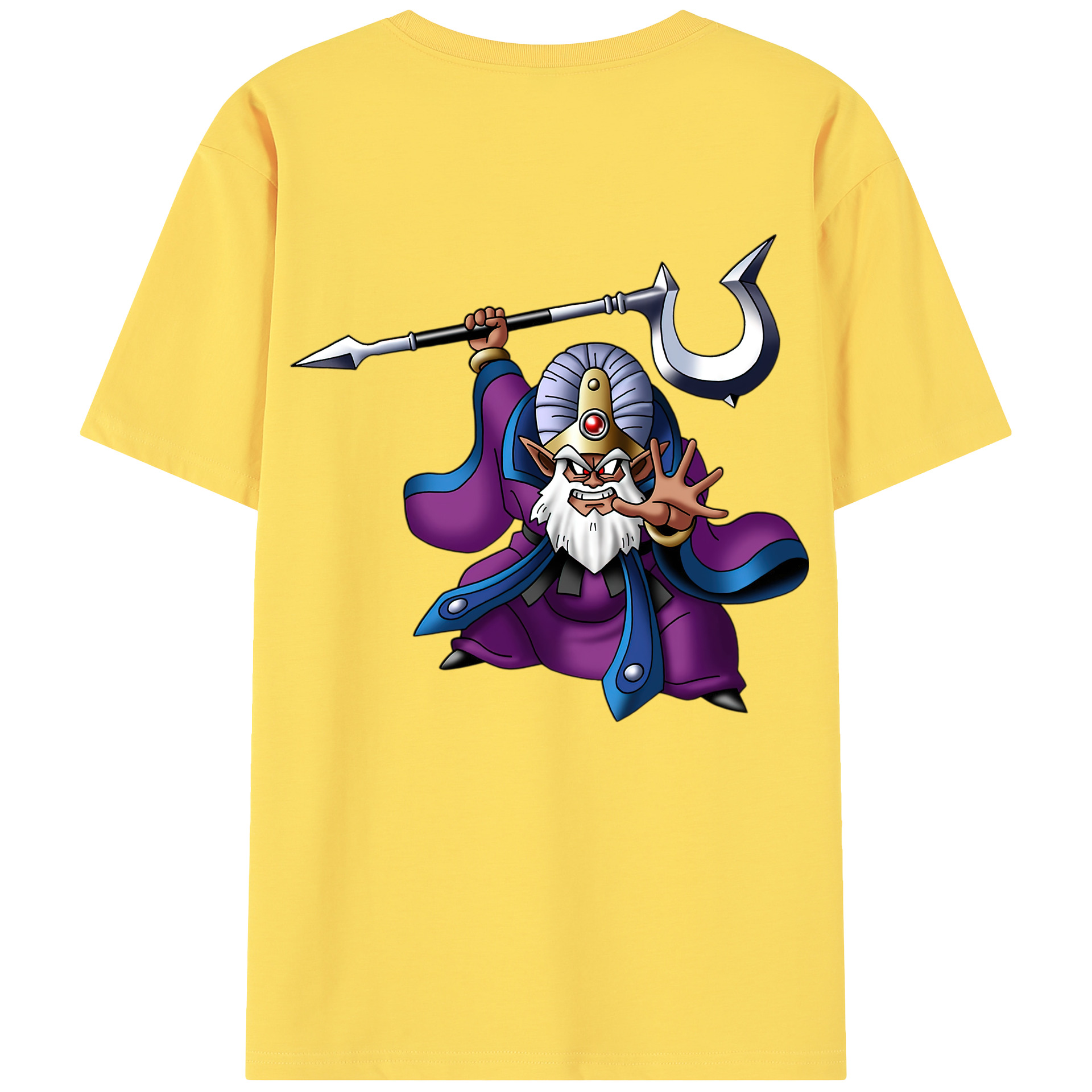 （画像用） ドラゴンクエスト Doragon Kuesuto Dragon Quest 綿100％半袖Tシャツ（背面プリント）