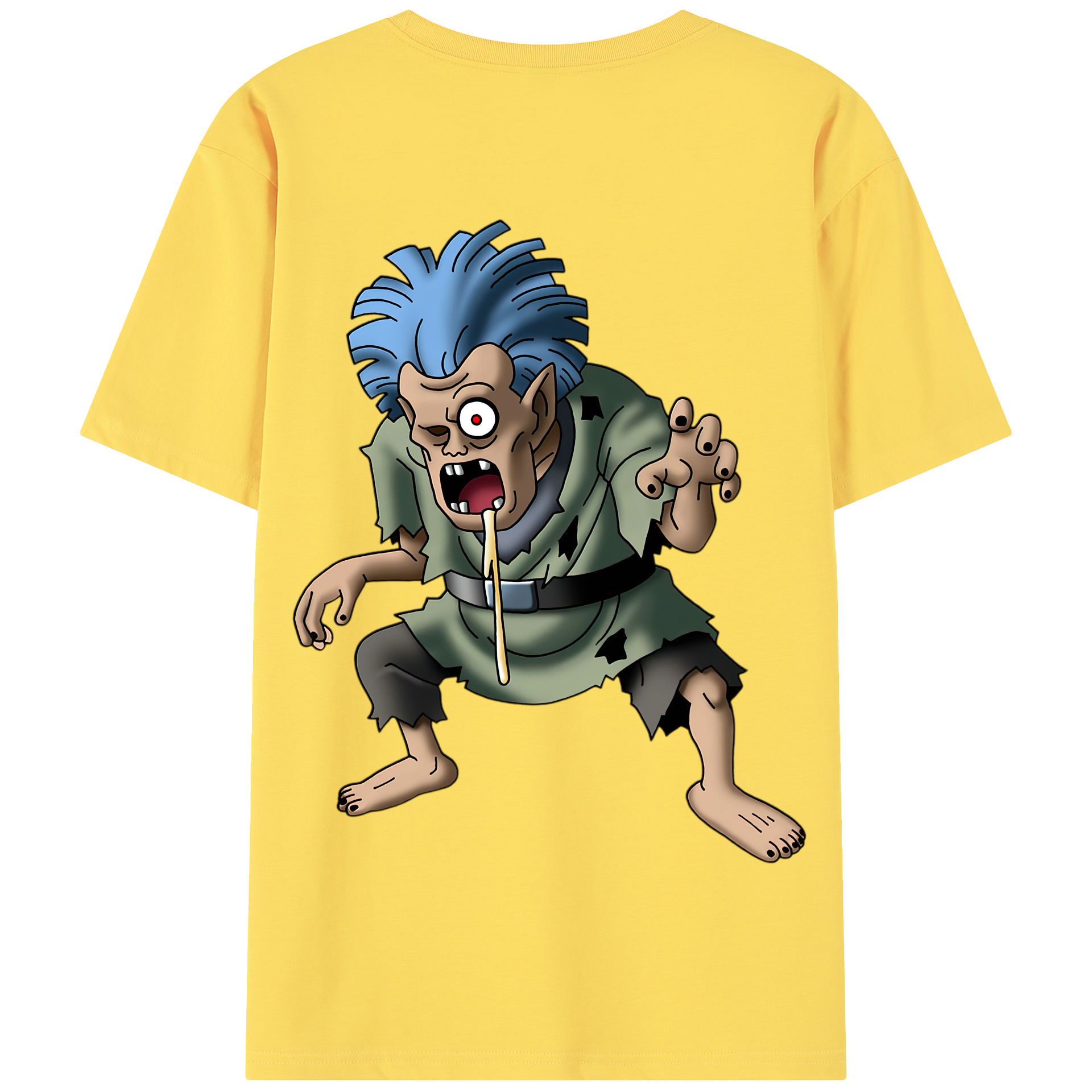 （画像用） ドラゴンクエスト Doragon Kuesuto Dragon Quest 綿100％半袖Tシャツ（背面プリント）