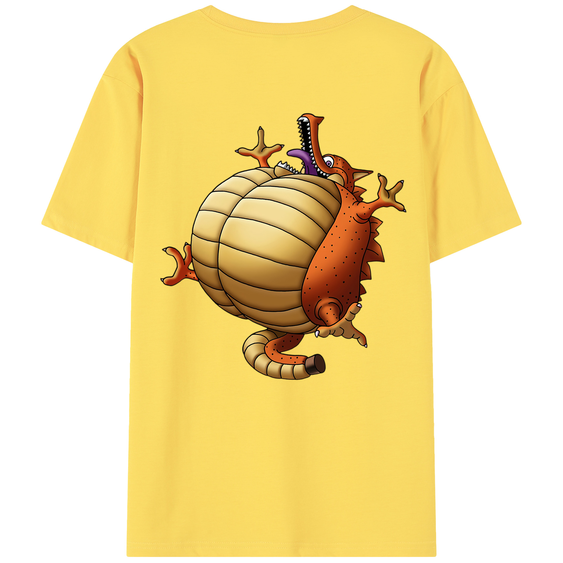 （画像用） ドラゴンクエスト Doragon Kuesuto Dragon Quest 綿100％半袖Tシャツ（背面プリント）