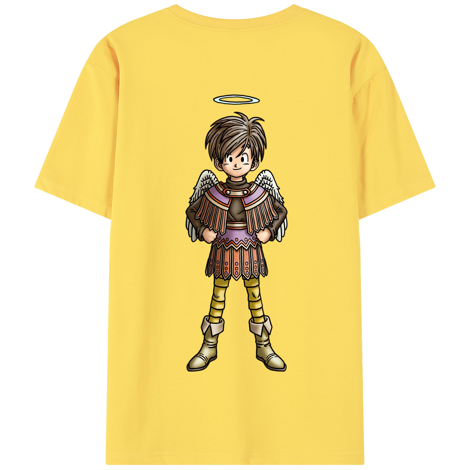 （画像用） ドラゴンクエスト Doragon Kuesuto Dragon Quest 綿100％半袖Tシャツ（背面プリント）