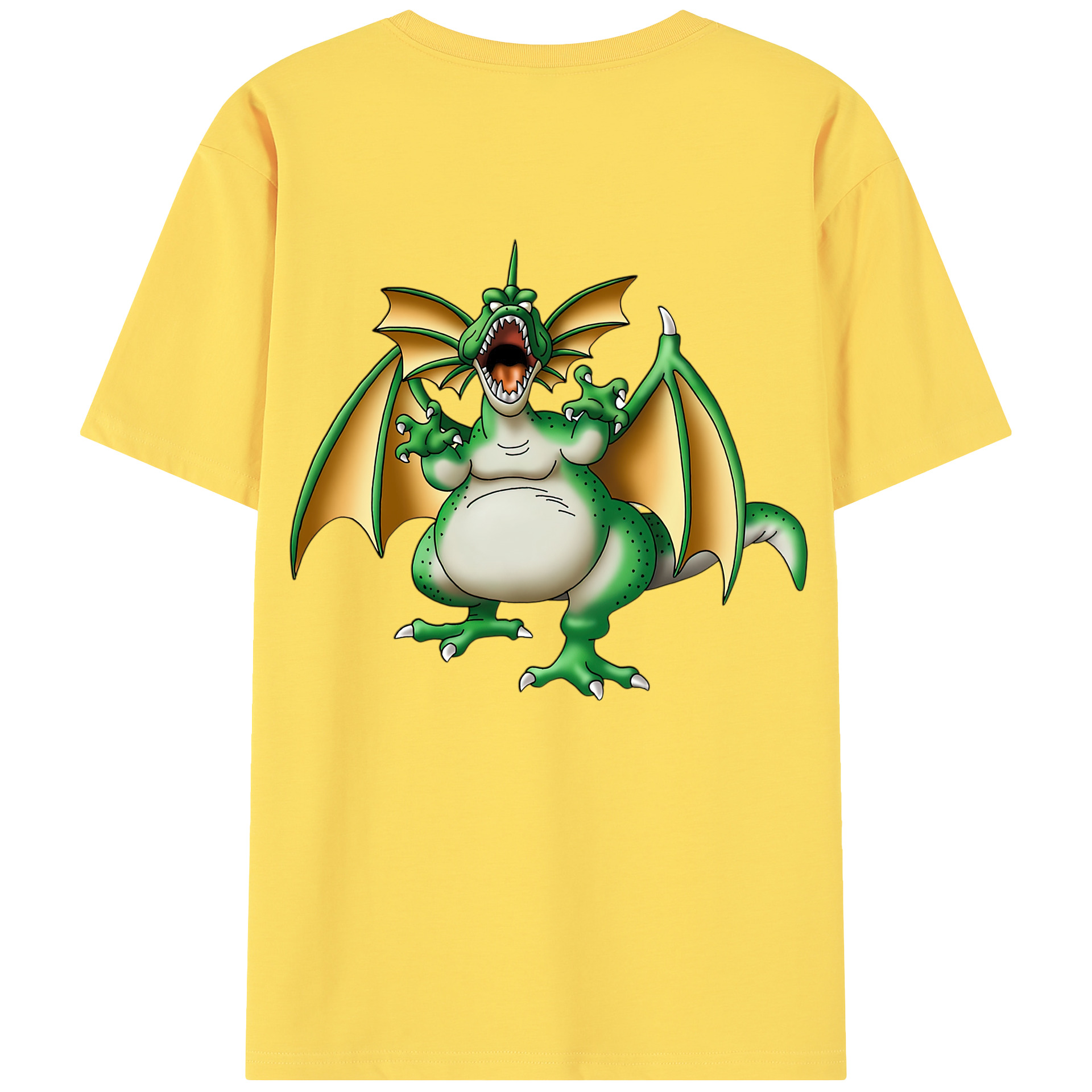（画像用） ドラゴンクエスト Doragon Kuesuto Dragon Quest 綿100％半袖Tシャツ（背面プリント）