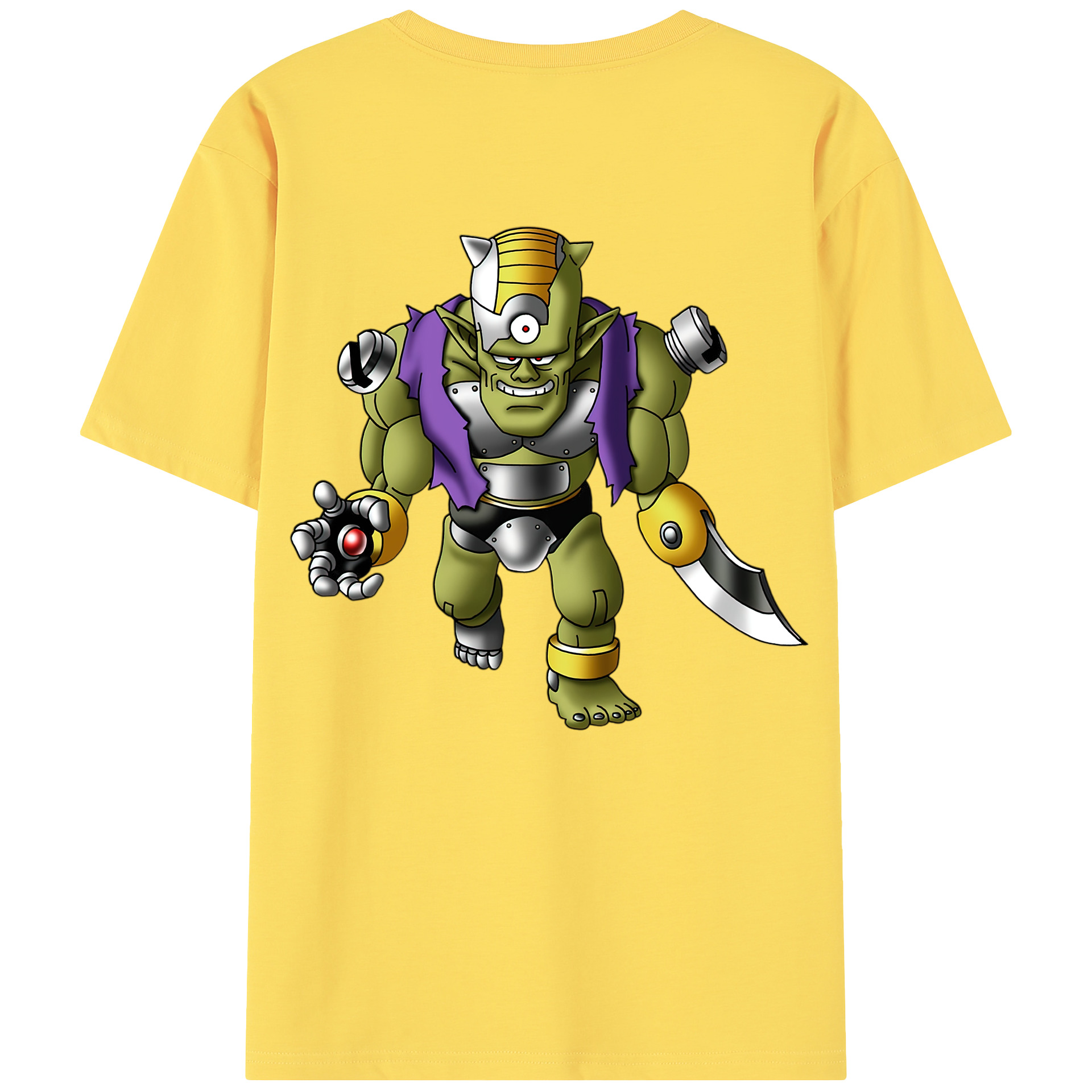 （画像用） ドラゴンクエスト Doragon Kuesuto Dragon Quest 綿100％半袖Tシャツ（背面プリント）