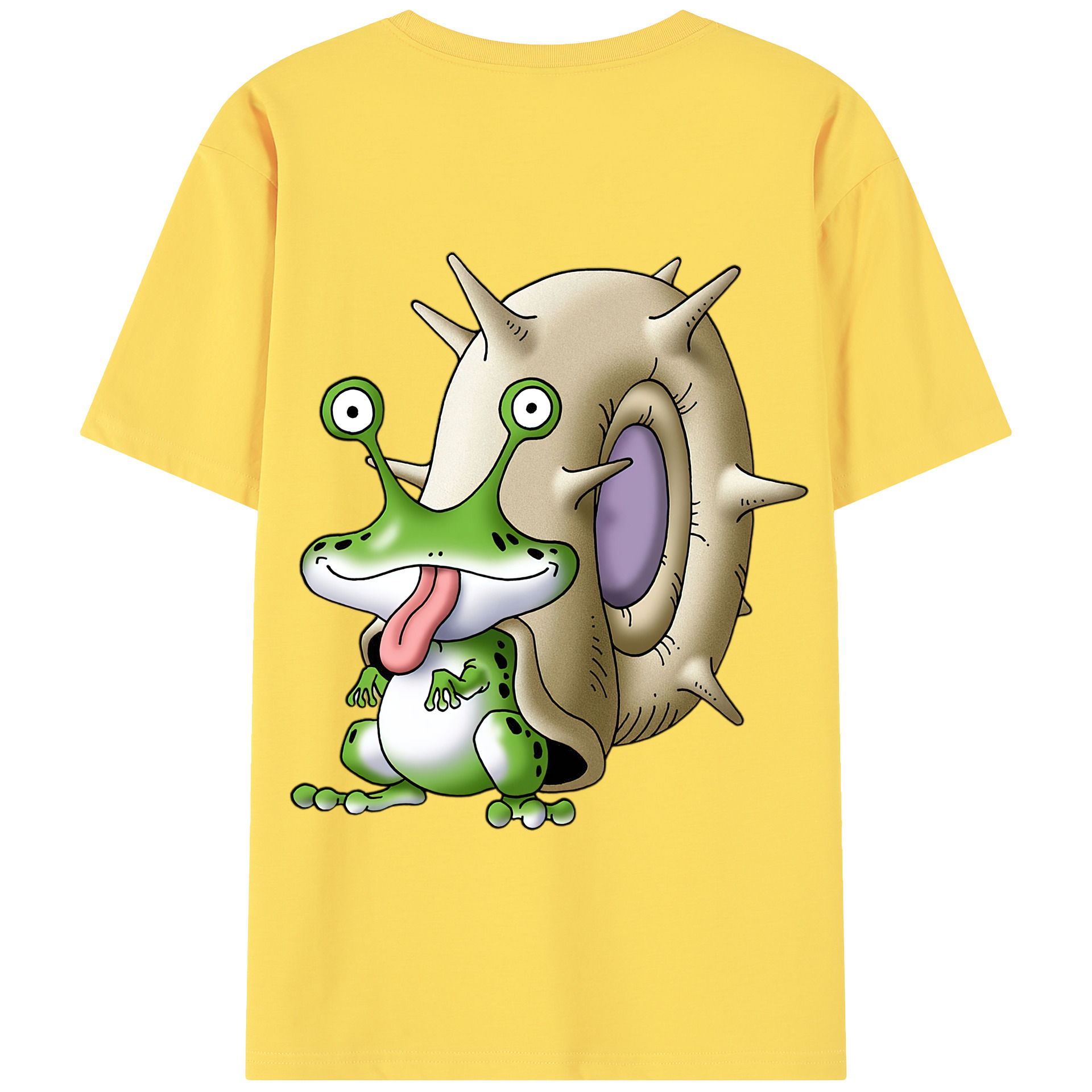 （画像用） ドラゴンクエスト Doragon Kuesuto Dragon Quest 綿100％半袖Tシャツ（背面プリント）