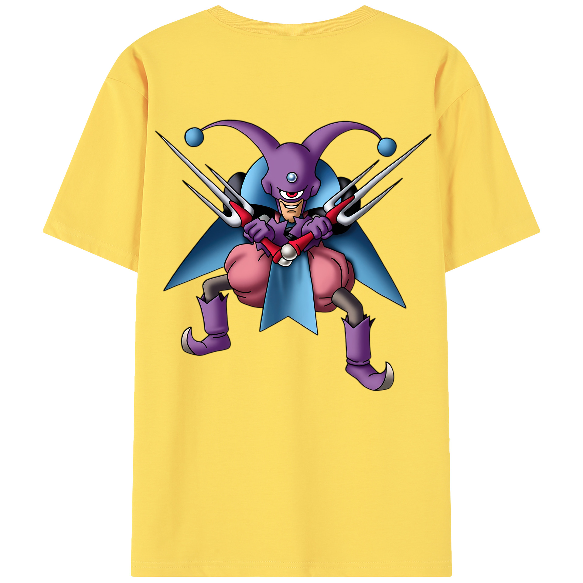 （画像用） ドラゴンクエスト Doragon Kuesuto Dragon Quest 綿100％半袖Tシャツ（背面プリント）