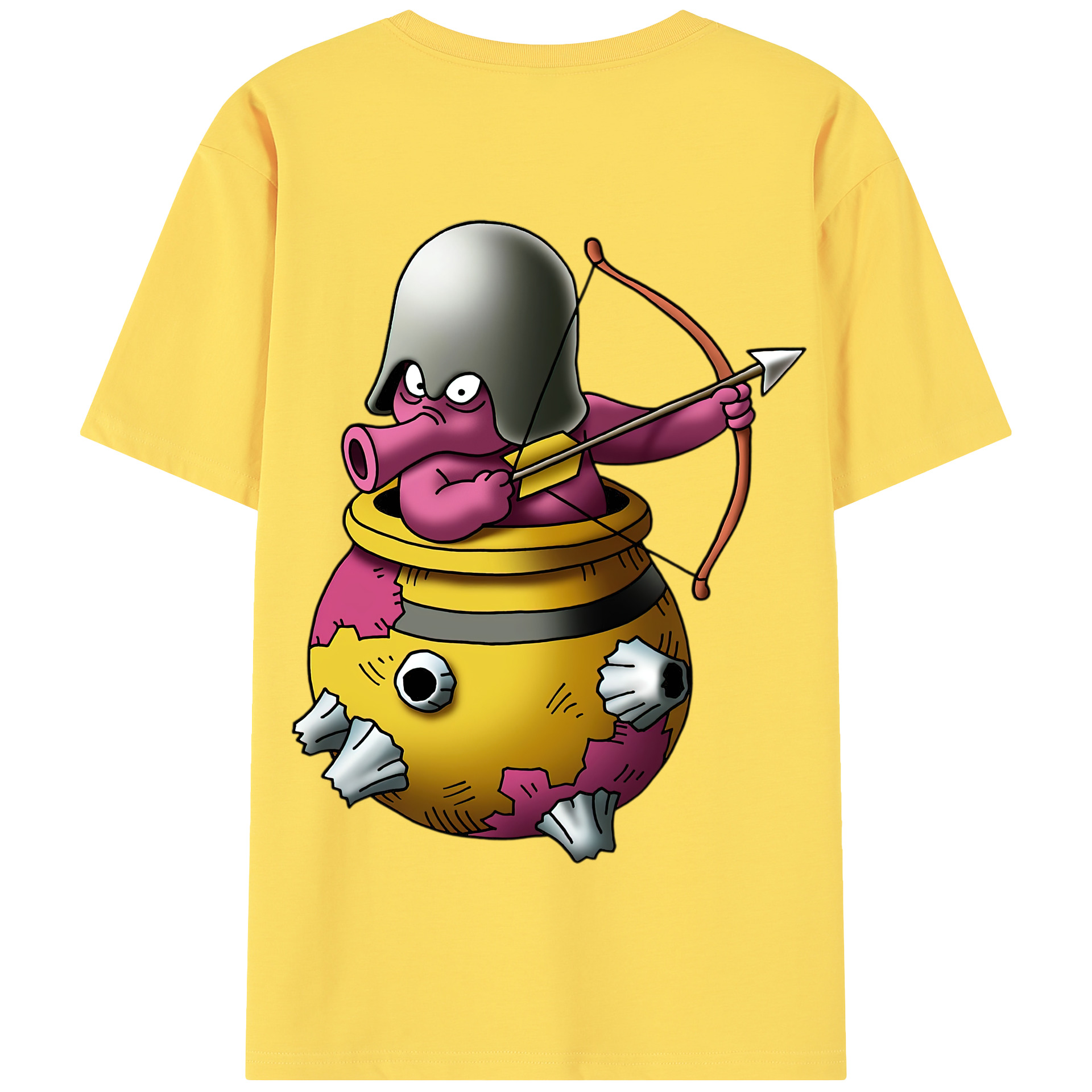 （画像用） ドラゴンクエスト Doragon Kuesuto Dragon Quest 綿100％半袖Tシャツ（背面プリント）