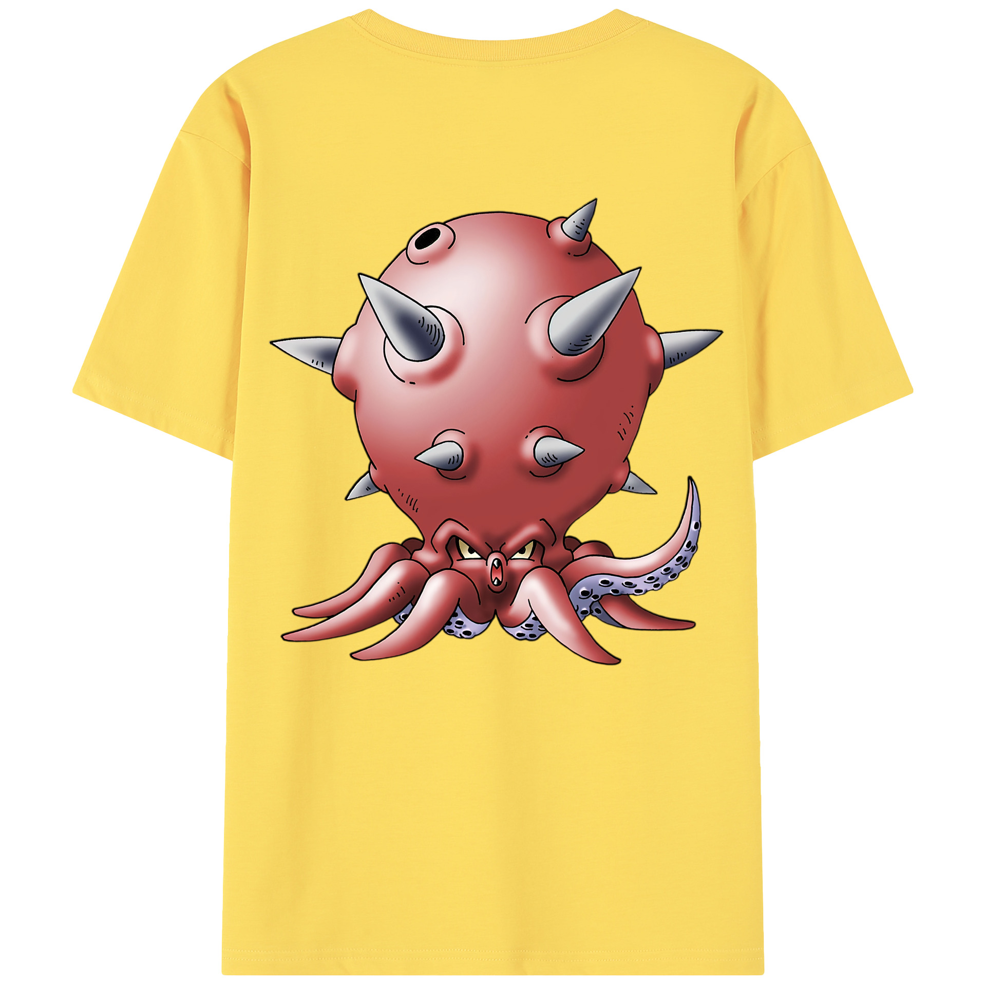 （画像用） ドラゴンクエスト Doragon Kuesuto Dragon Quest 綿100％半袖Tシャツ（背面プリント）