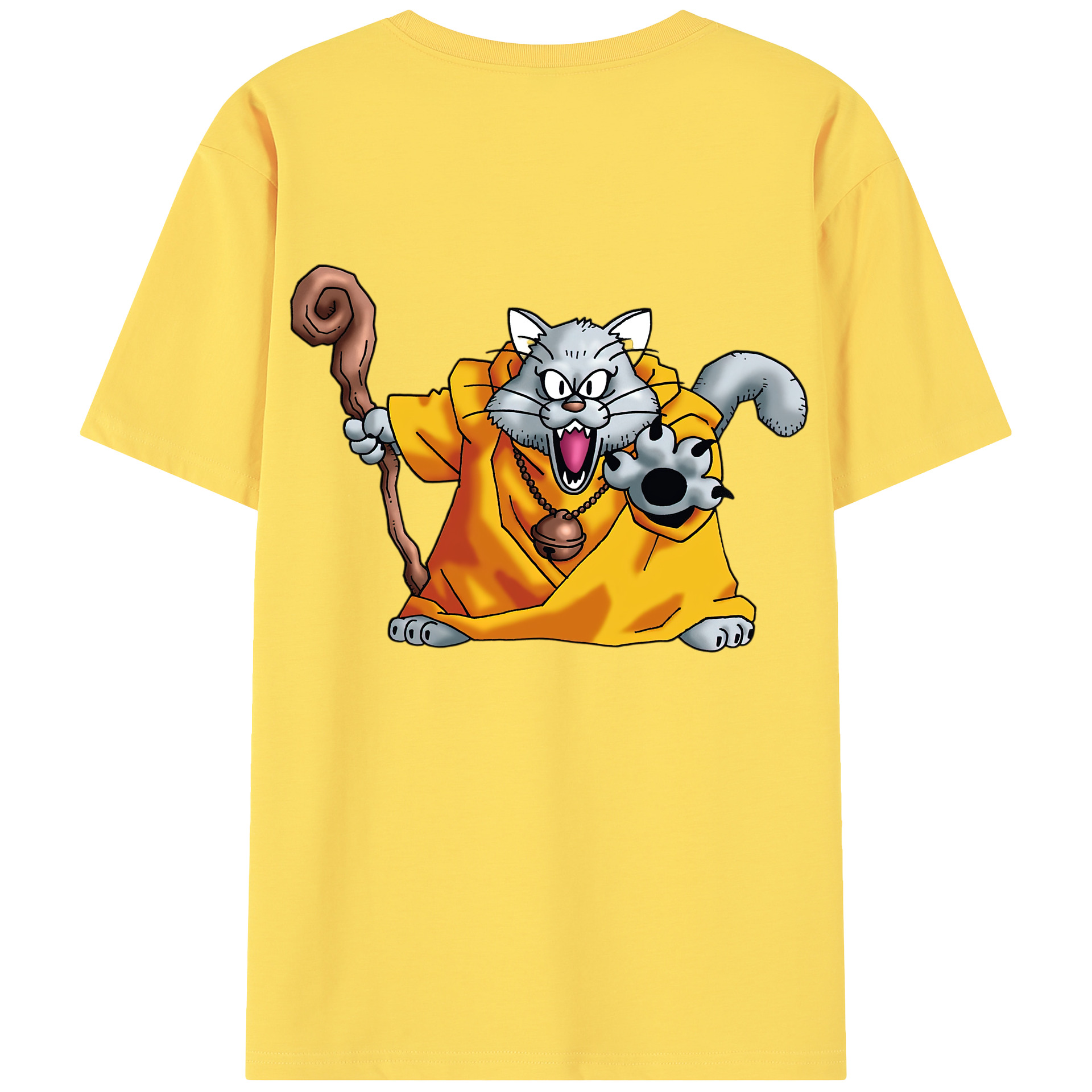 （画像用） ドラゴンクエスト Doragon Kuesuto Dragon Quest 綿100％半袖Tシャツ（背面プリント）