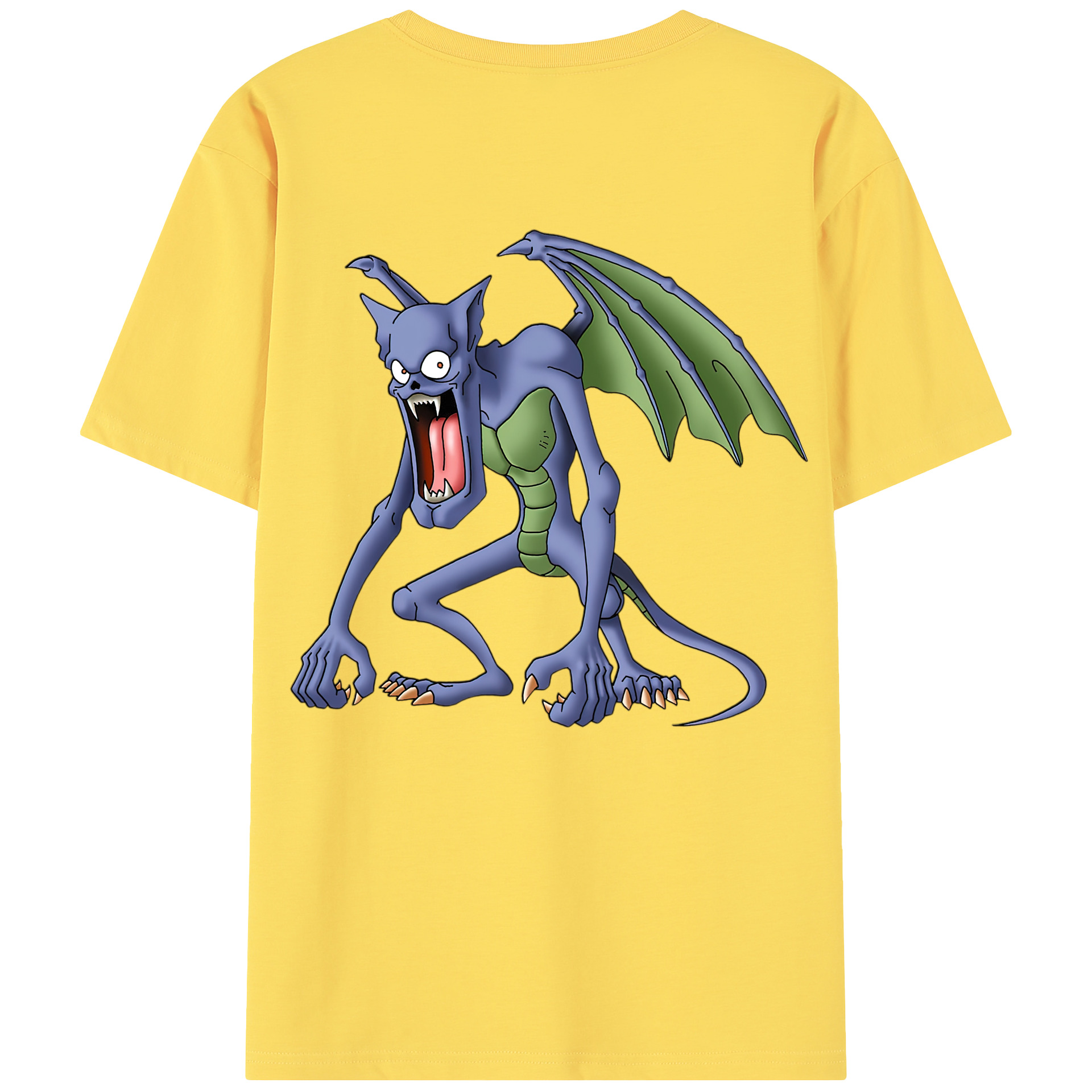 （画像用） ドラゴンクエスト Doragon Kuesuto Dragon Quest 綿100％半袖Tシャツ（背面プリント）