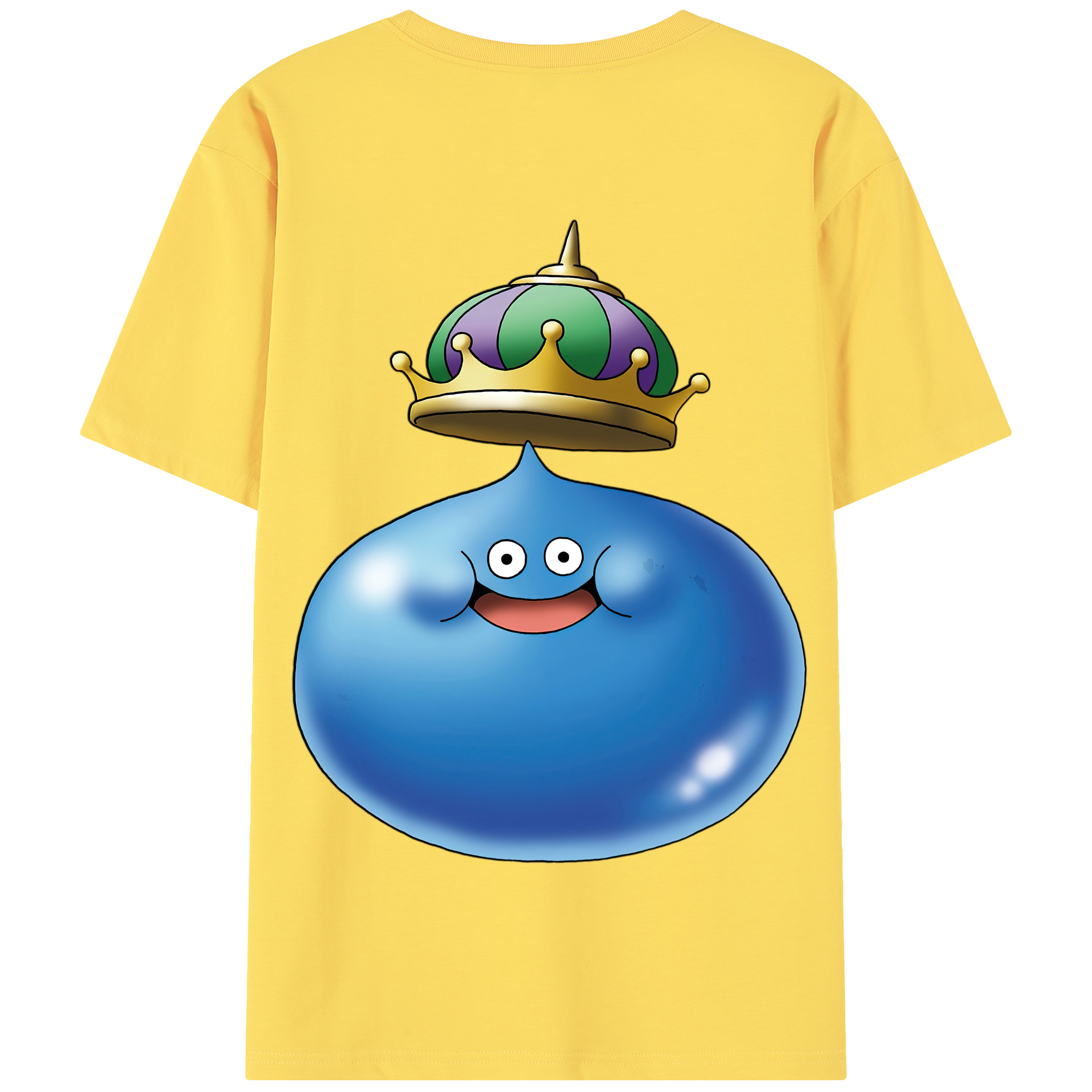 （画像用） ドラゴンクエスト Doragon Kuesuto Dragon Quest 綿100％半袖Tシャツ（背面プリント）