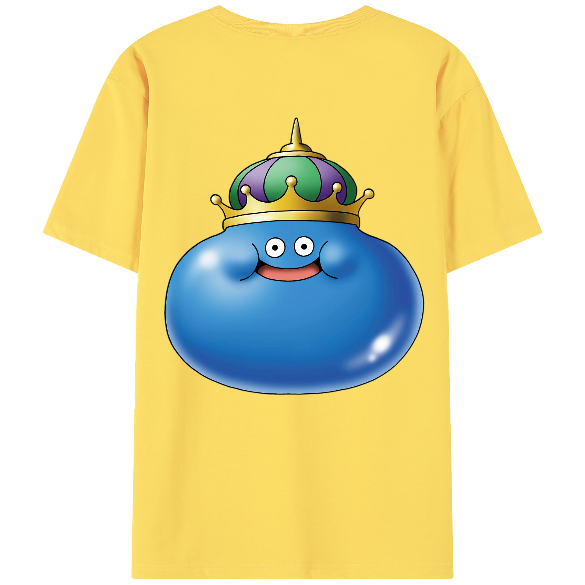 （画像用） ドラゴンクエスト Doragon Kuesuto Dragon Quest 綿100％半袖Tシャツ（背面プリント）