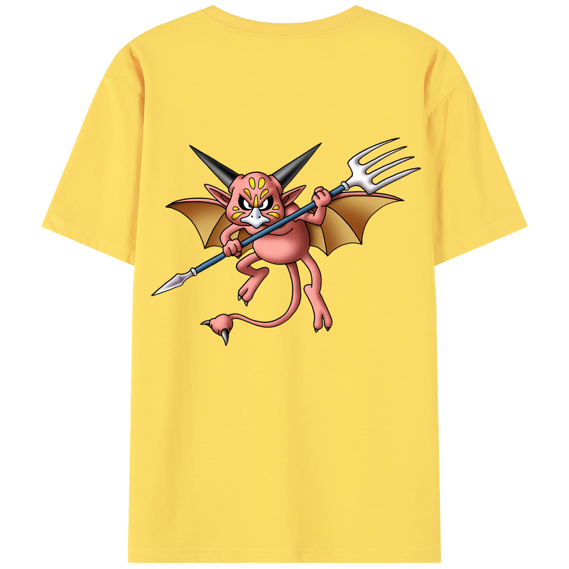 （画像用） ドラゴンクエスト Doragon Kuesuto Dragon Quest 綿100％半袖Tシャツ（背面プリント）