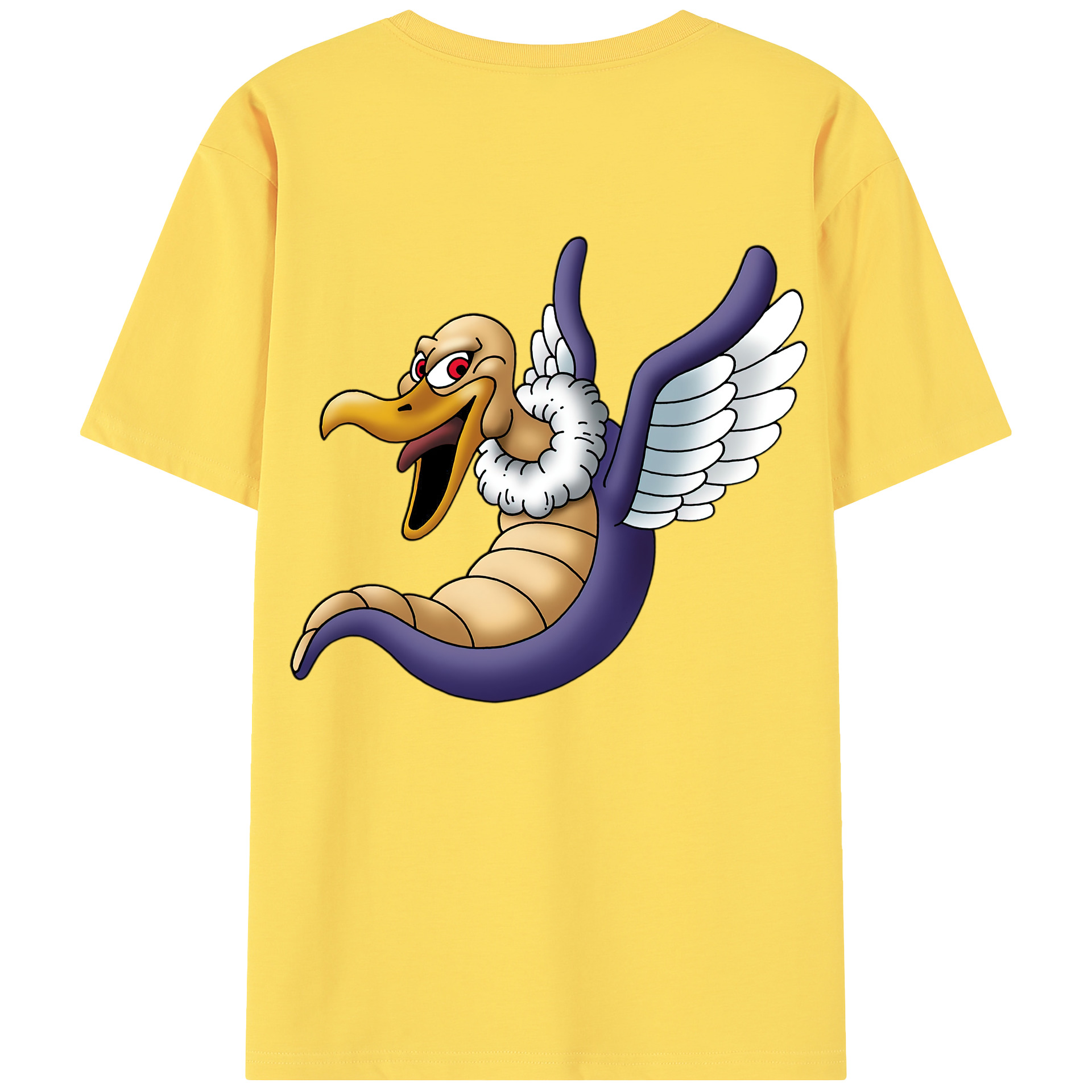 （画像用） ドラゴンクエスト Doragon Kuesuto Dragon Quest 綿100％半袖Tシャツ（背面プリント）