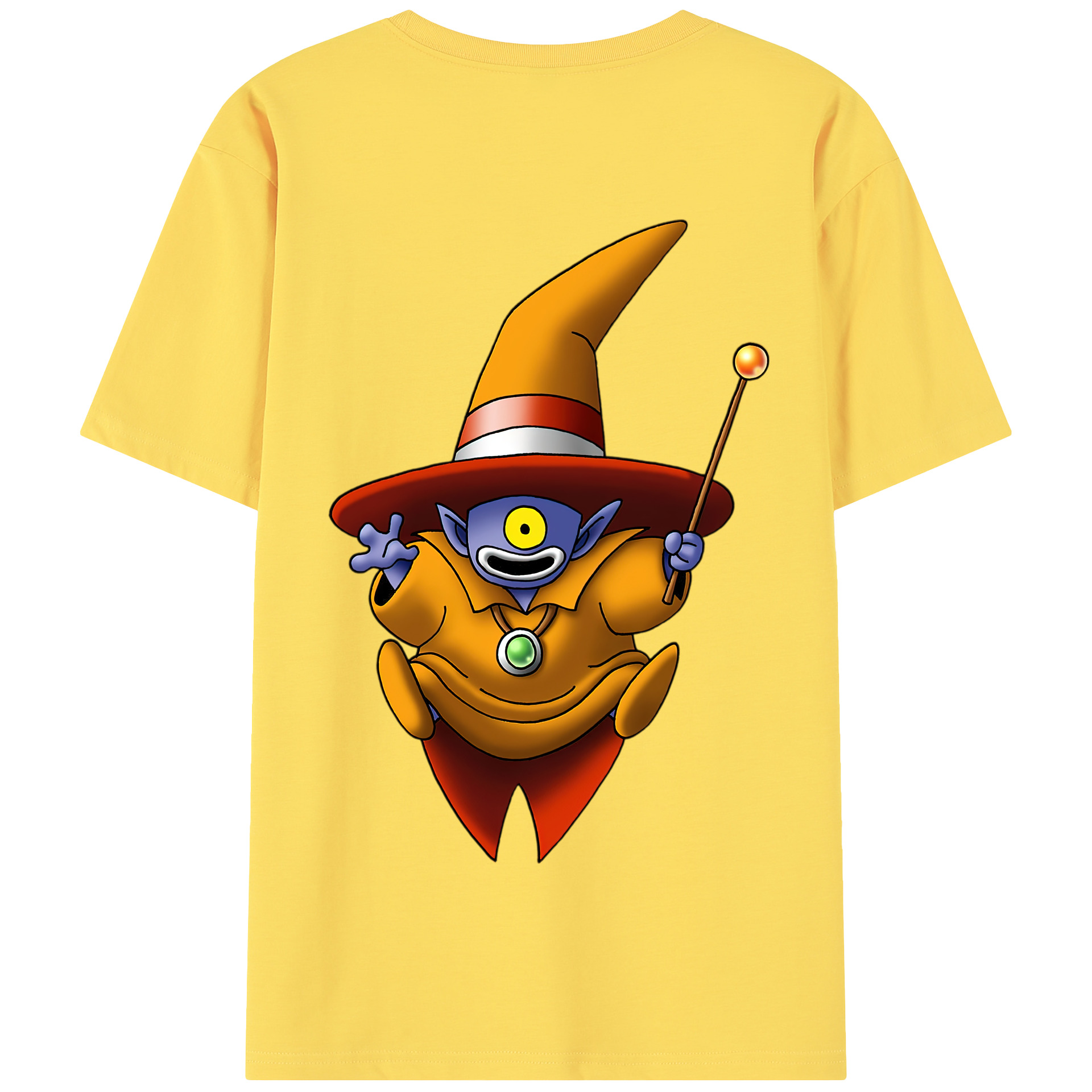 （画像用） ドラゴンクエスト Doragon Kuesuto Dragon Quest 綿100％半袖Tシャツ（背面プリント）