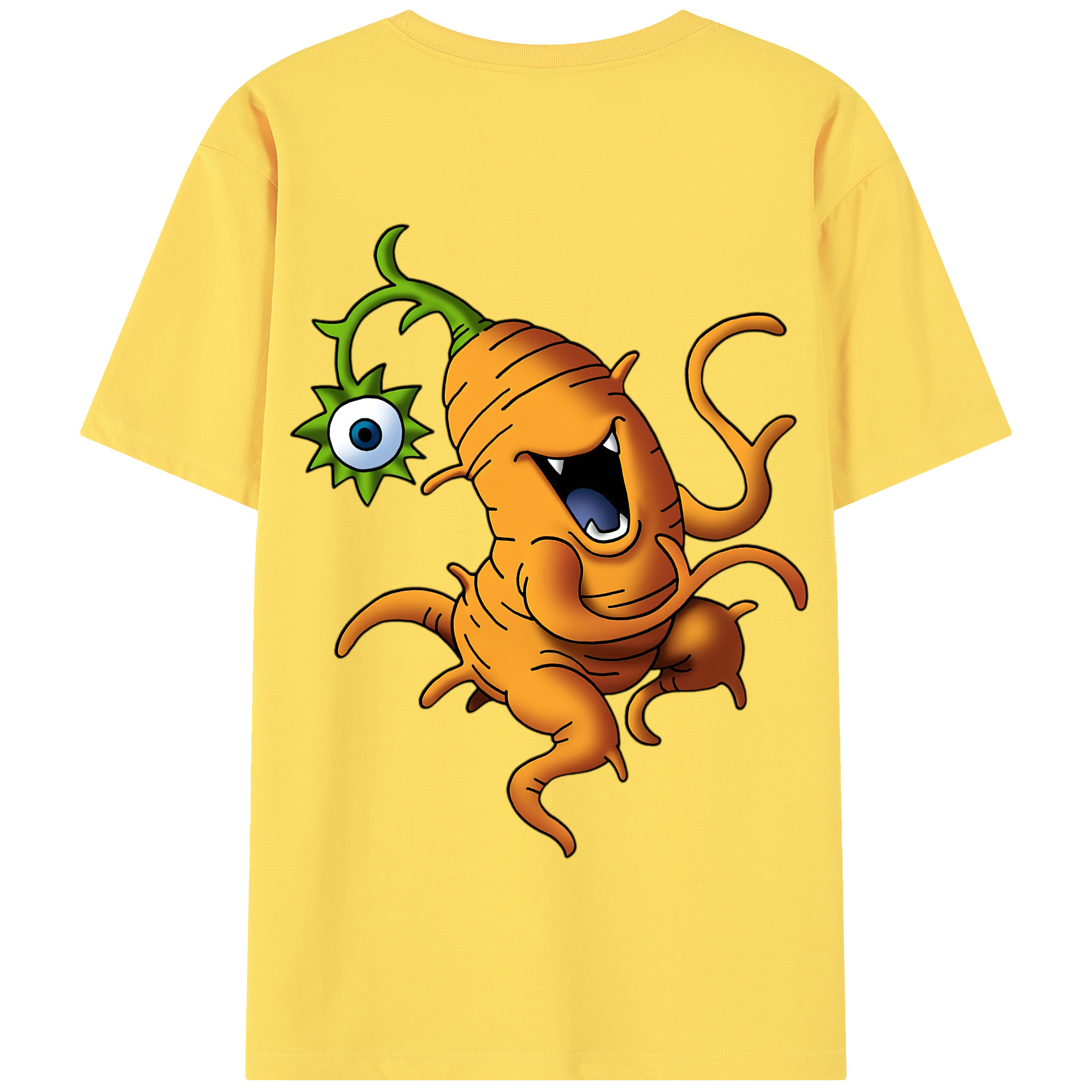 （画像用） ドラゴンクエスト Doragon Kuesuto Dragon Quest 綿100％半袖Tシャツ（背面プリント）