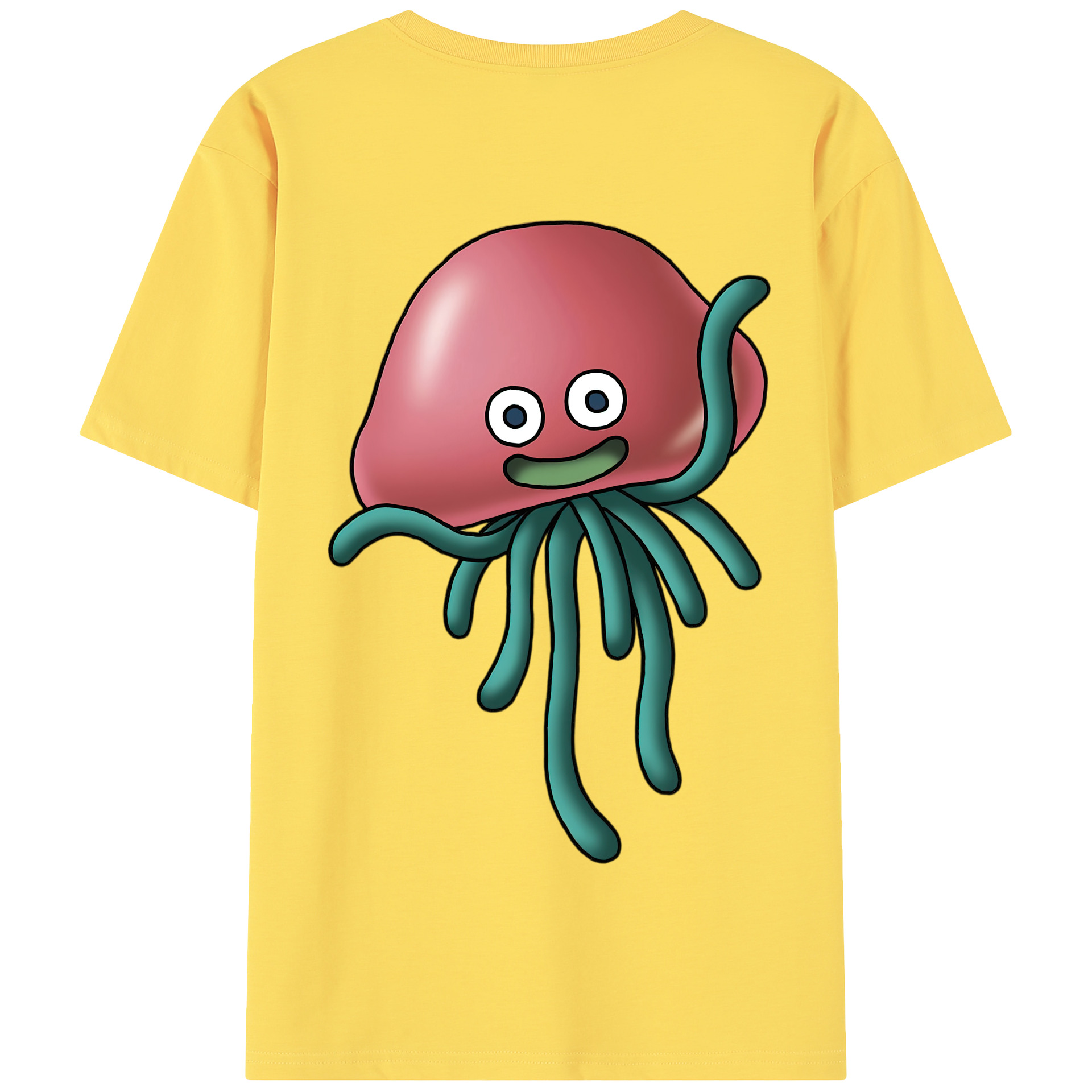 （画像用） ドラゴンクエスト Doragon Kuesuto Dragon Quest 綿100％半袖Tシャツ（背面プリント）