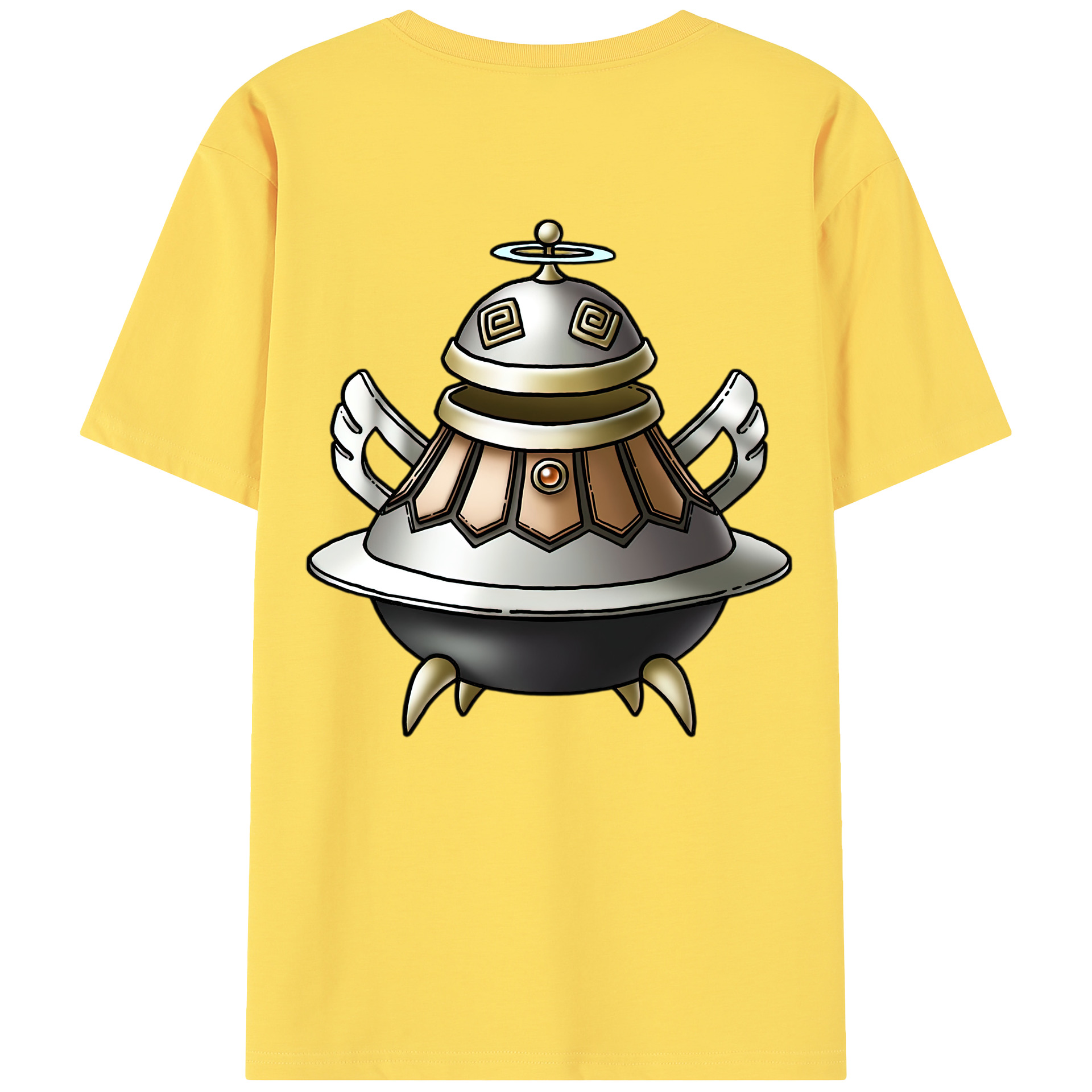 （画像用） ドラゴンクエスト Doragon Kuesuto Dragon Quest 綿100％半袖Tシャツ（背面プリント）