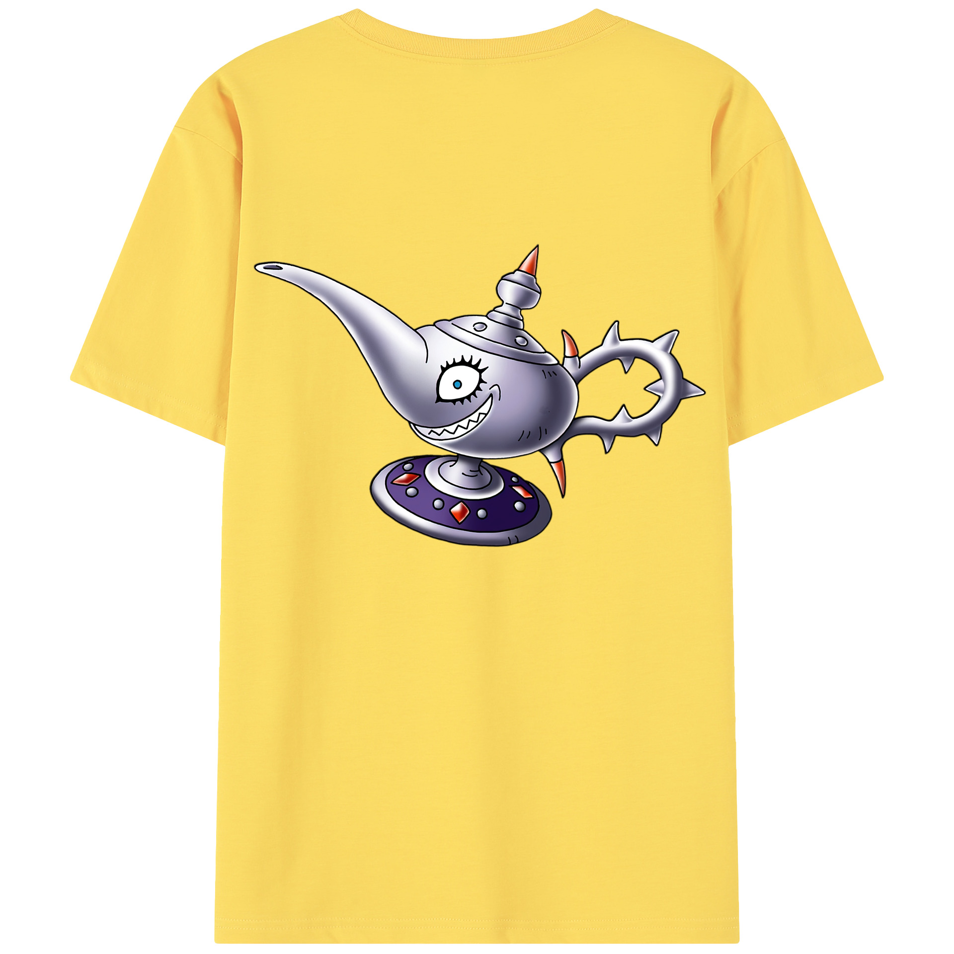 （画像用） ドラゴンクエスト Doragon Kuesuto Dragon Quest 綿100％半袖Tシャツ（背面プリント）
