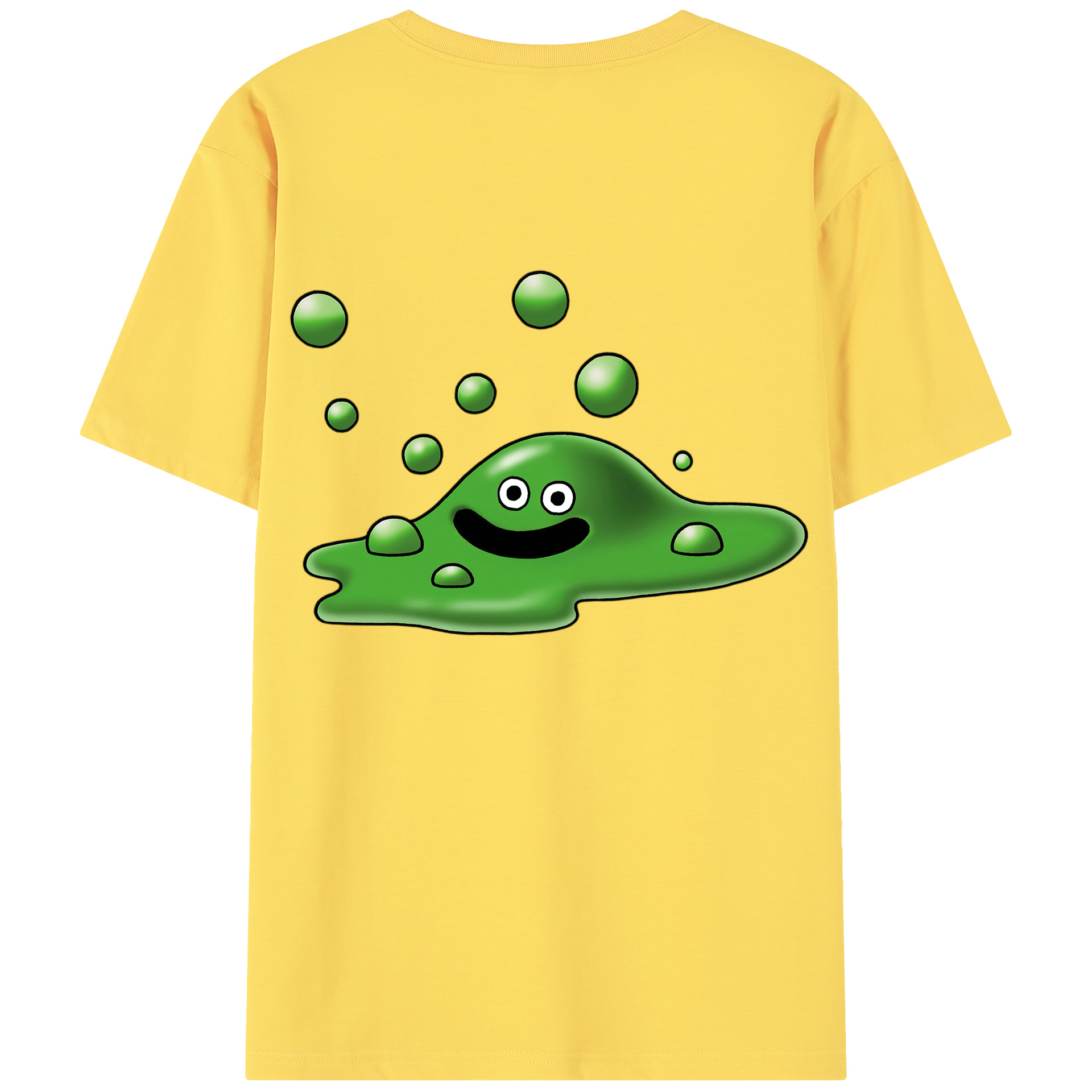 （画像用） ドラゴンクエスト Doragon Kuesuto Dragon Quest 綿100％半袖Tシャツ（背面プリント）
