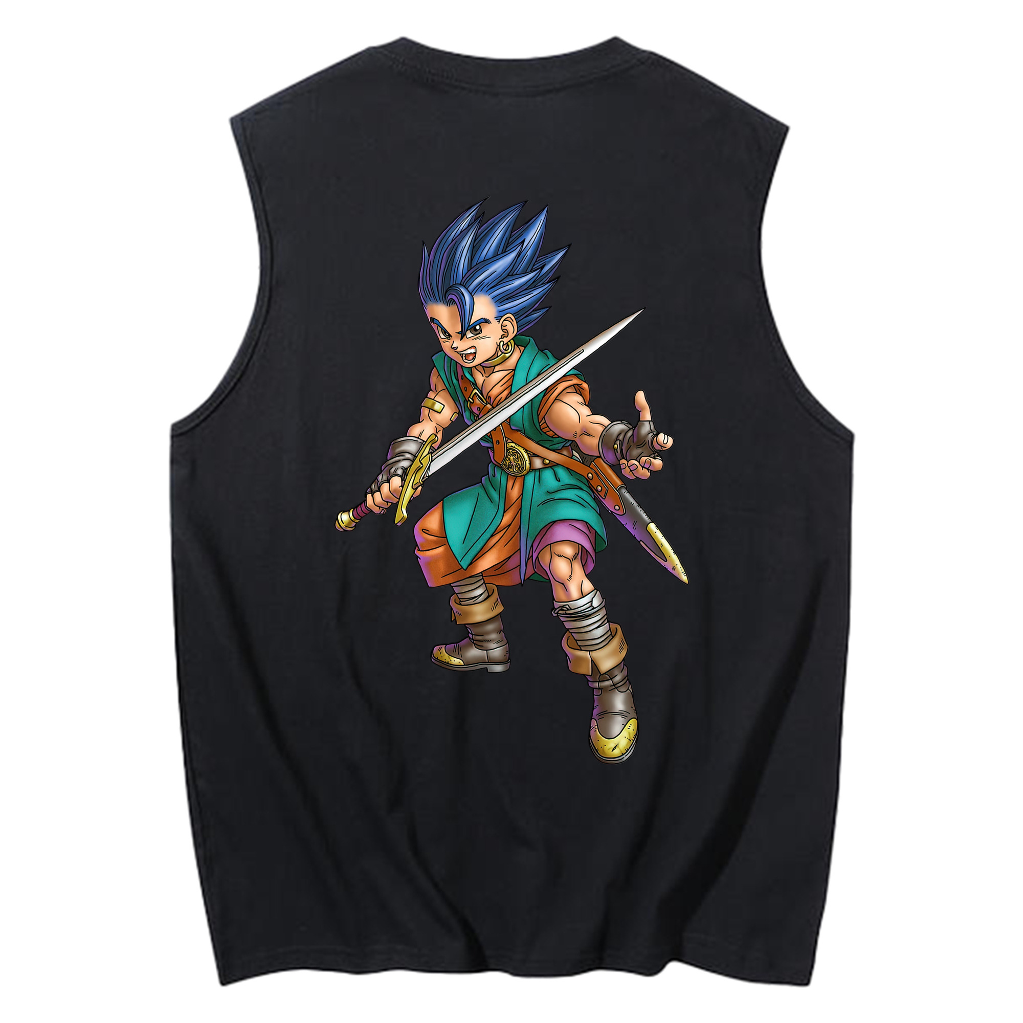 （画像用） ドラゴンクエスト Doragon Kuesuto Dragon Quest コットン100％タンクトップ（背面プリント）