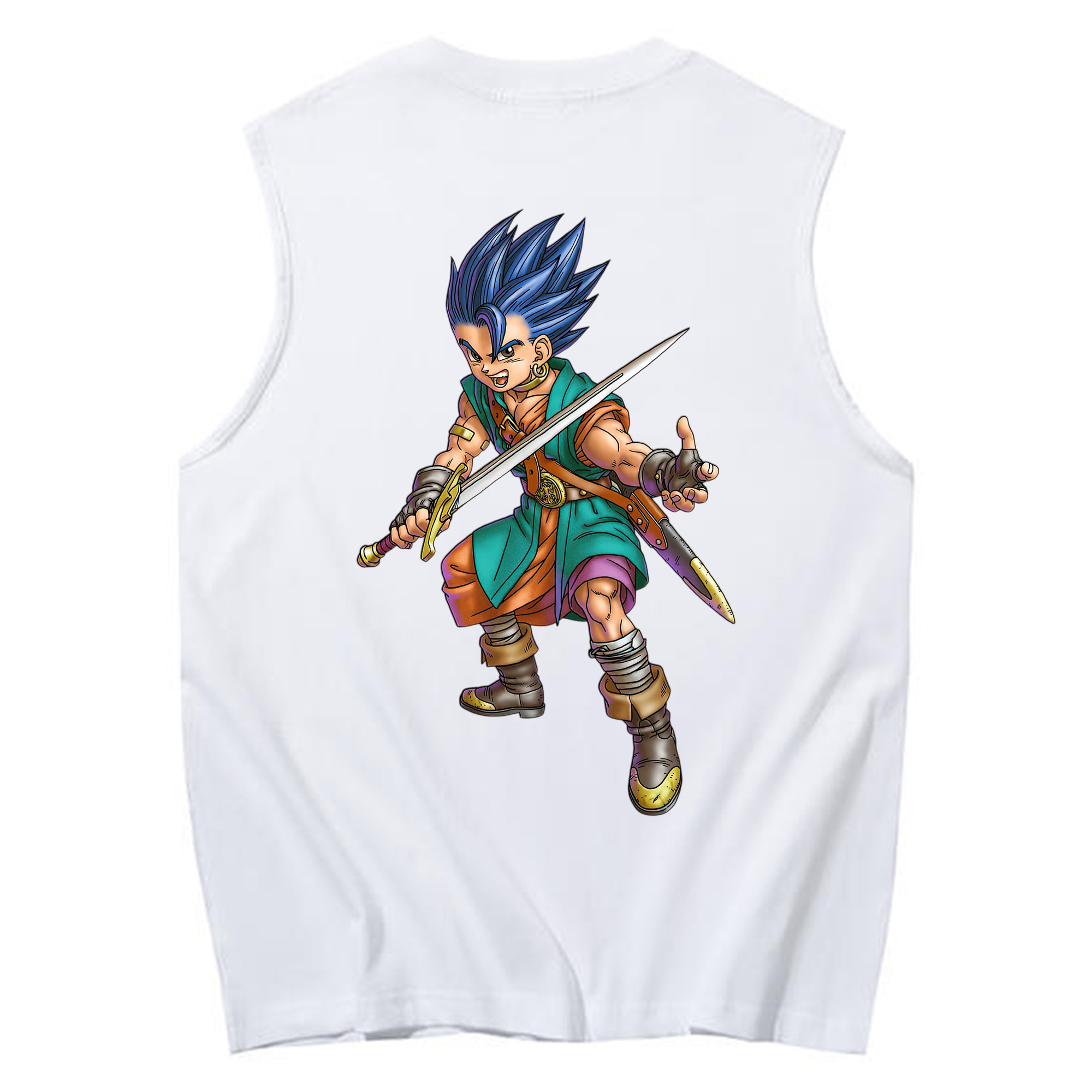 （画像用） ドラゴンクエスト Doragon Kuesuto Dragon Quest コットン100％タンクトップ（背面プリント）
