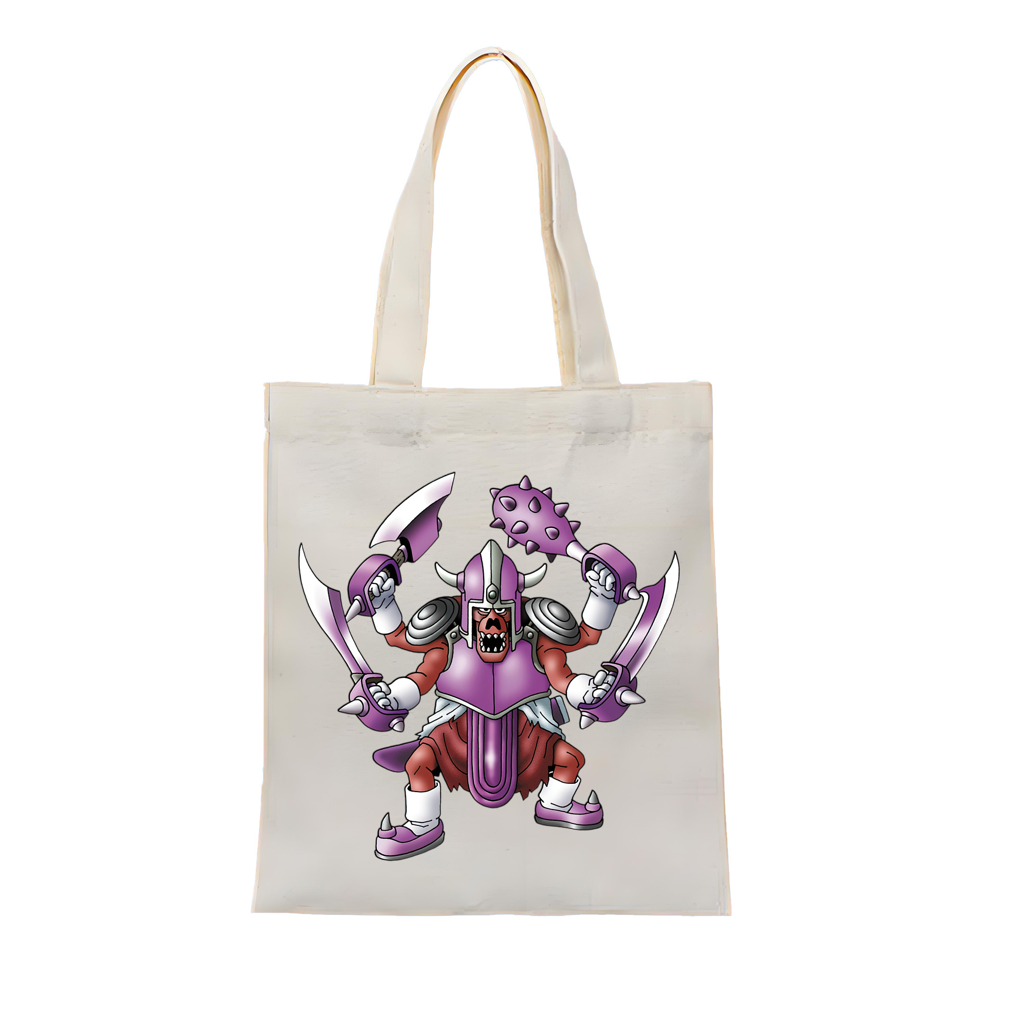 （画像用） ドラゴンクエスト Doragon Kuesuto Dragon Quest 縦型キャンバス生地手提げバッグ　トートバッグ