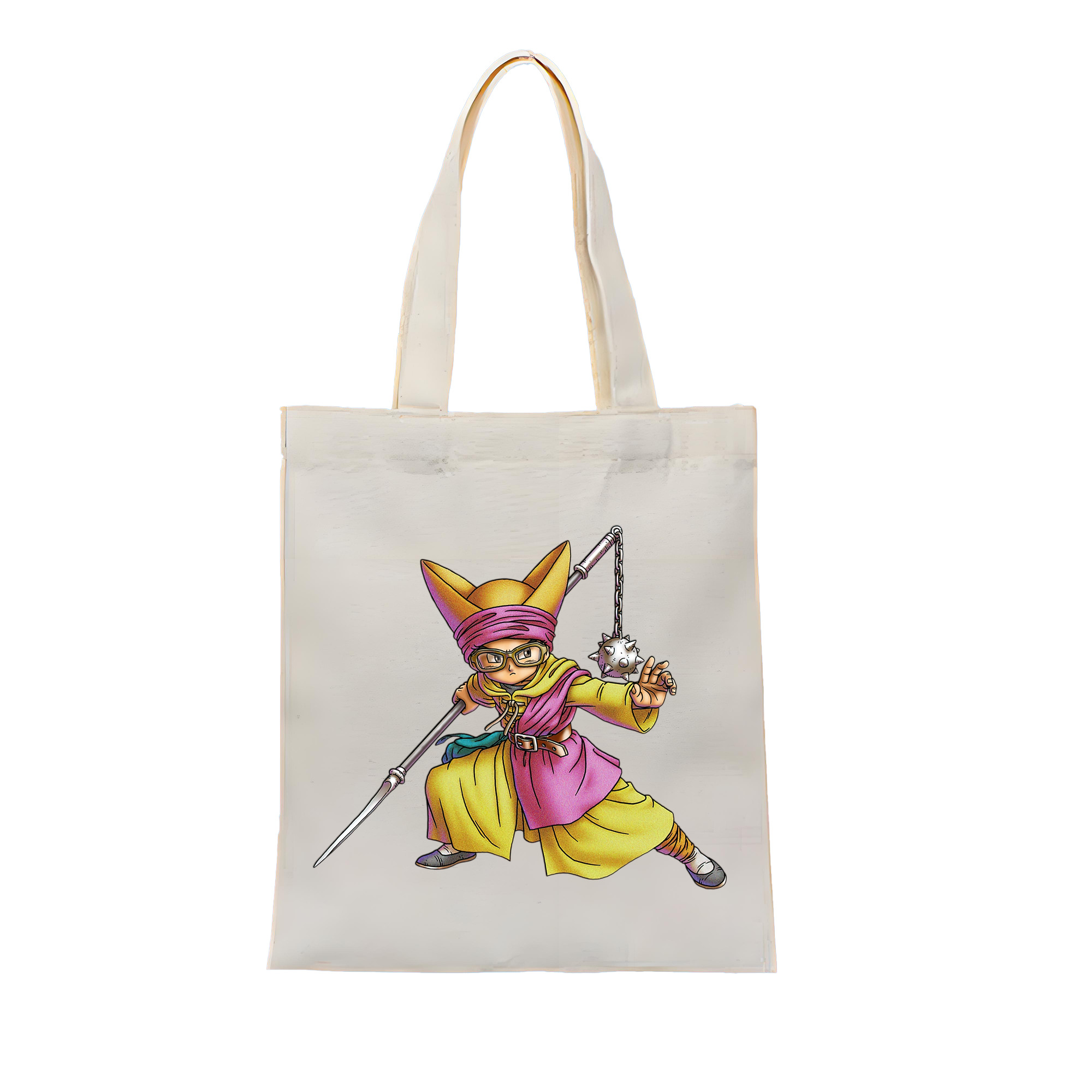 （画像用） ドラゴンクエスト Doragon Kuesuto Dragon Quest 縦型キャンバス生地手提げバッグ　トートバッグ