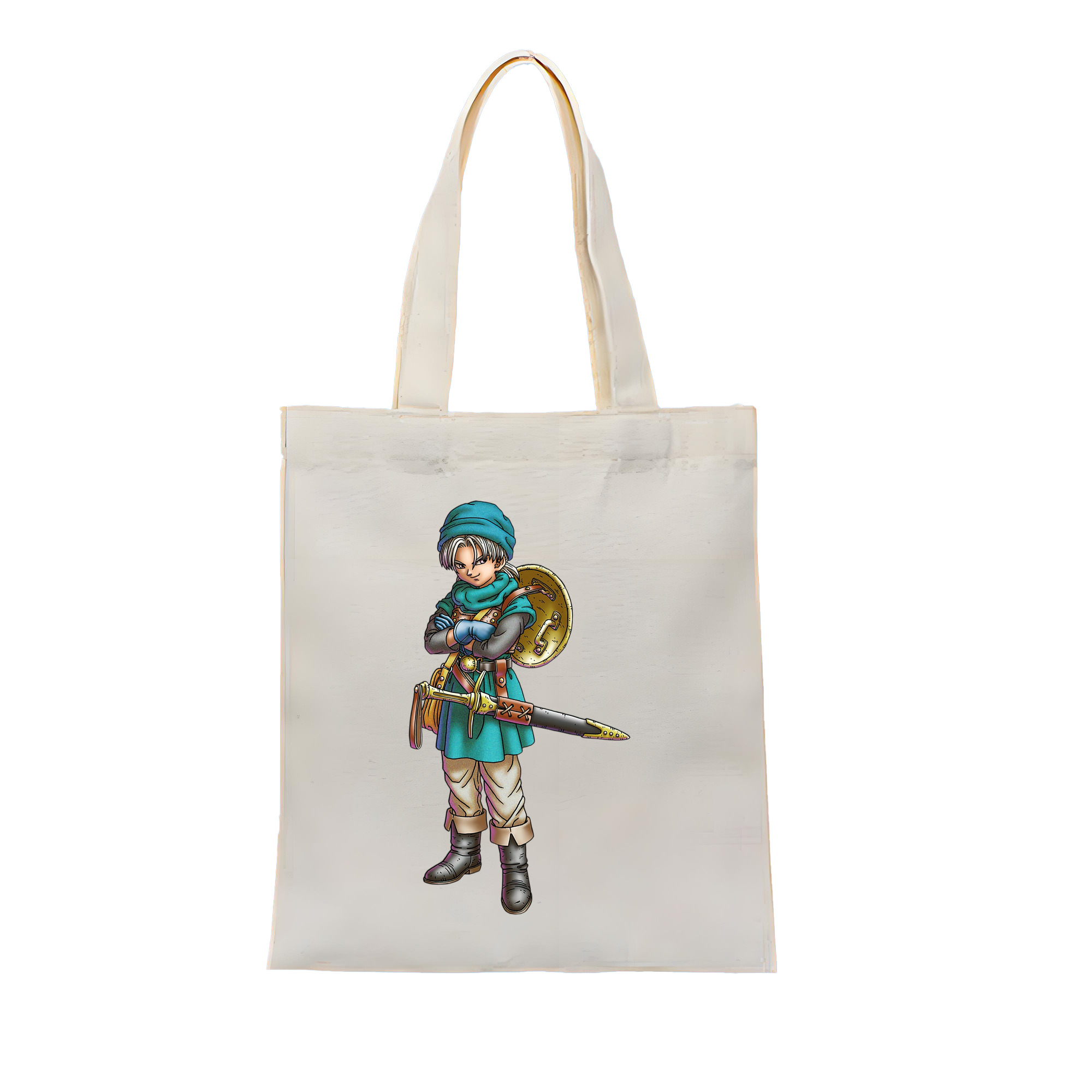 （画像用） ドラゴンクエスト Doragon Kuesuto Dragon Quest 縦型キャンバス生地手提げバッグ　トートバッグ