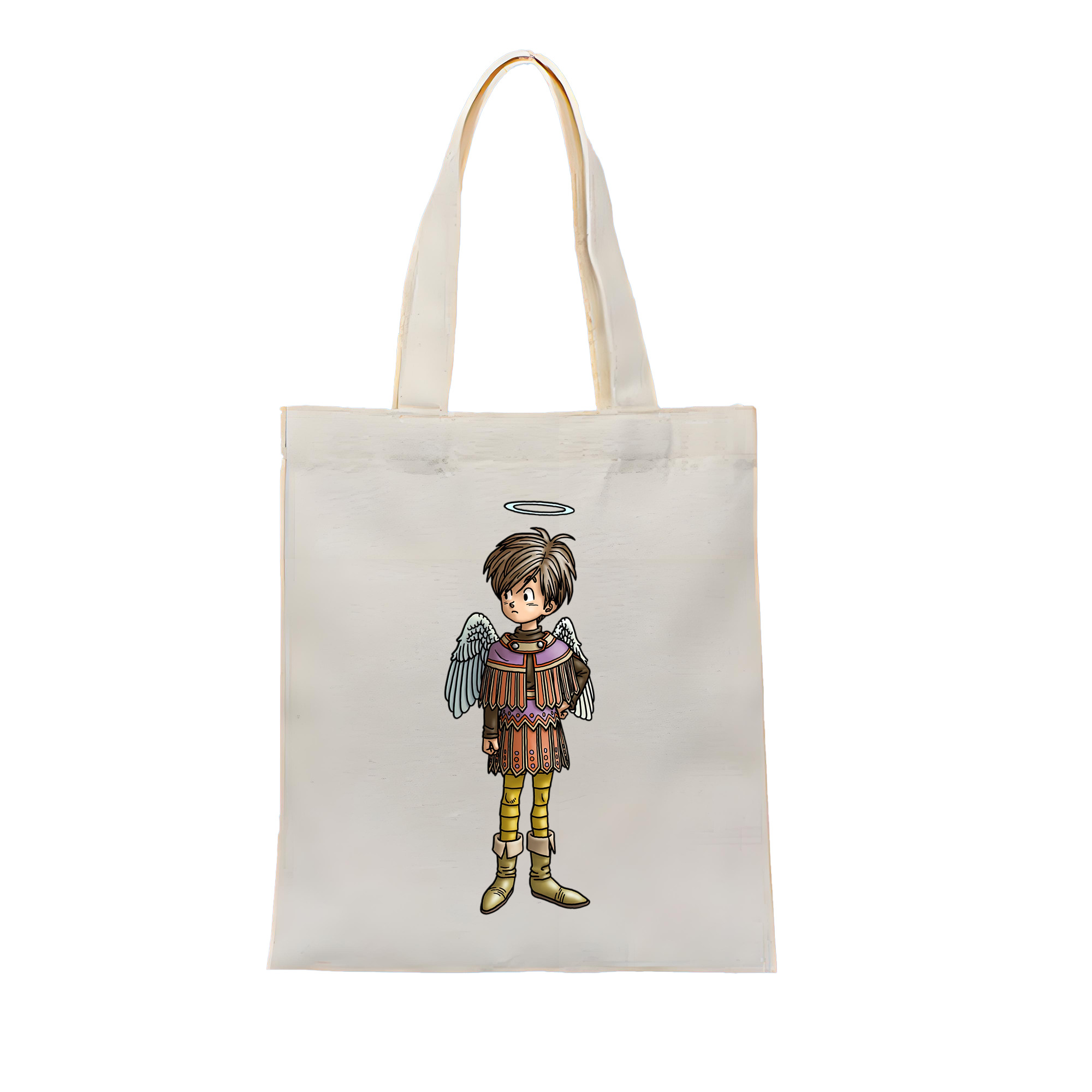 （画像用） ドラゴンクエスト Doragon Kuesuto Dragon Quest 縦型キャンバス生地手提げバッグ　トートバッグ