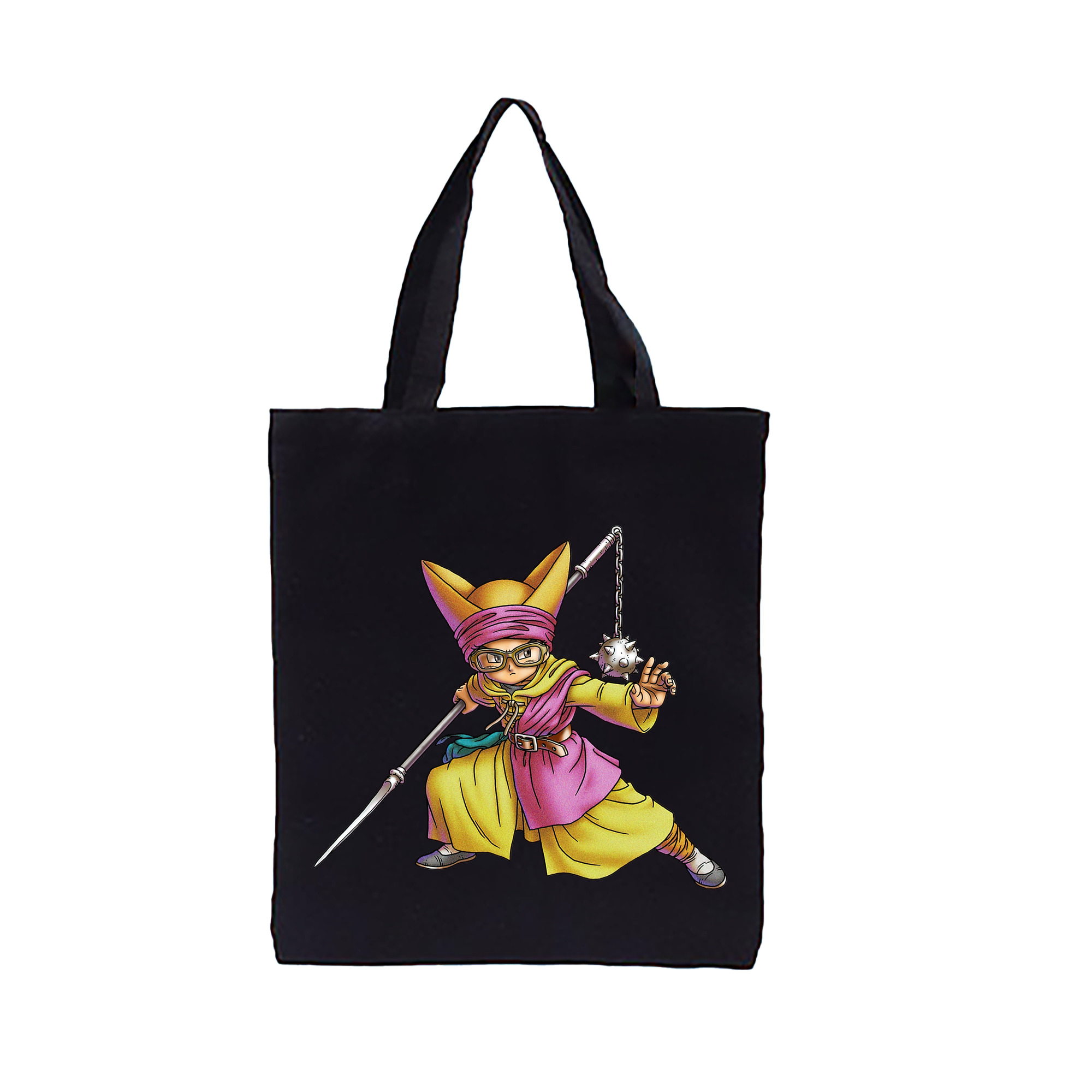 （画像用） ドラゴンクエスト Doragon Kuesuto Dragon Quest 縦型キャンバス生地手提げバッグ　トートバッグ
